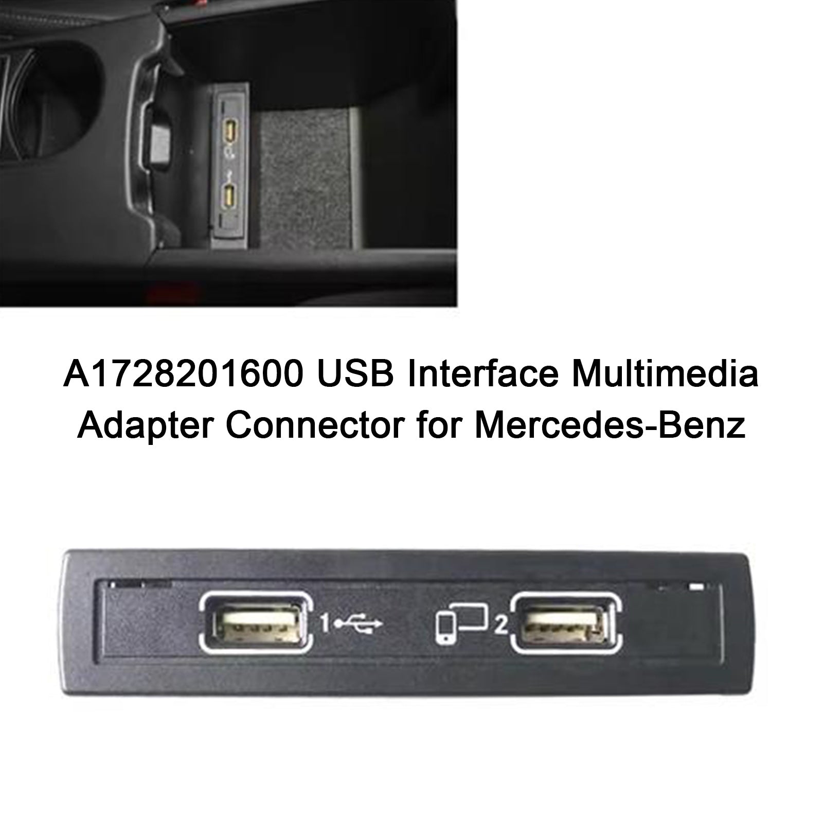 2011-2015 Mercedes-Benz SLK (R172) USB Interface Multimedia Adapter Connector A1728201600
