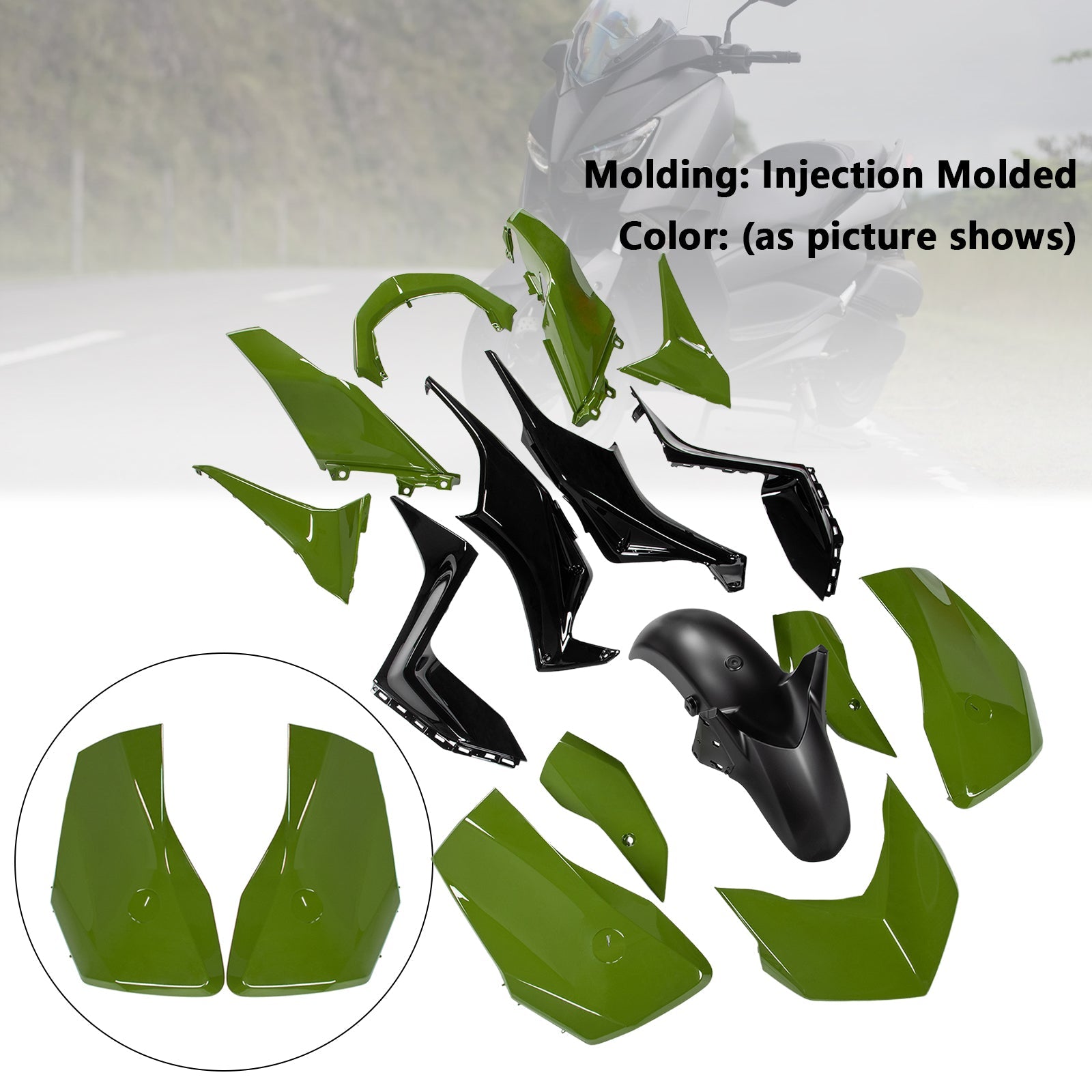 Injection ABS  Bodywork Fairing Kit for Yamaha X-MAX 300 XMAX 2023-2024 16#