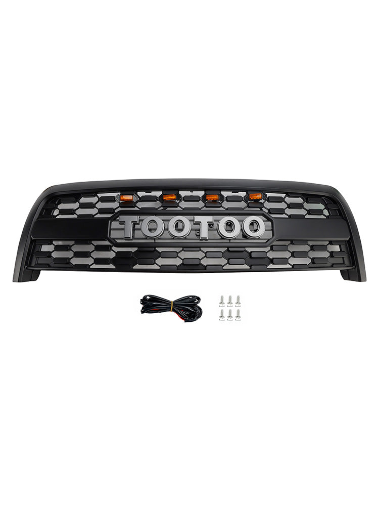 2003-2006 Toyota Tundra W/Light Matte Black Front Bumper Grill Grille