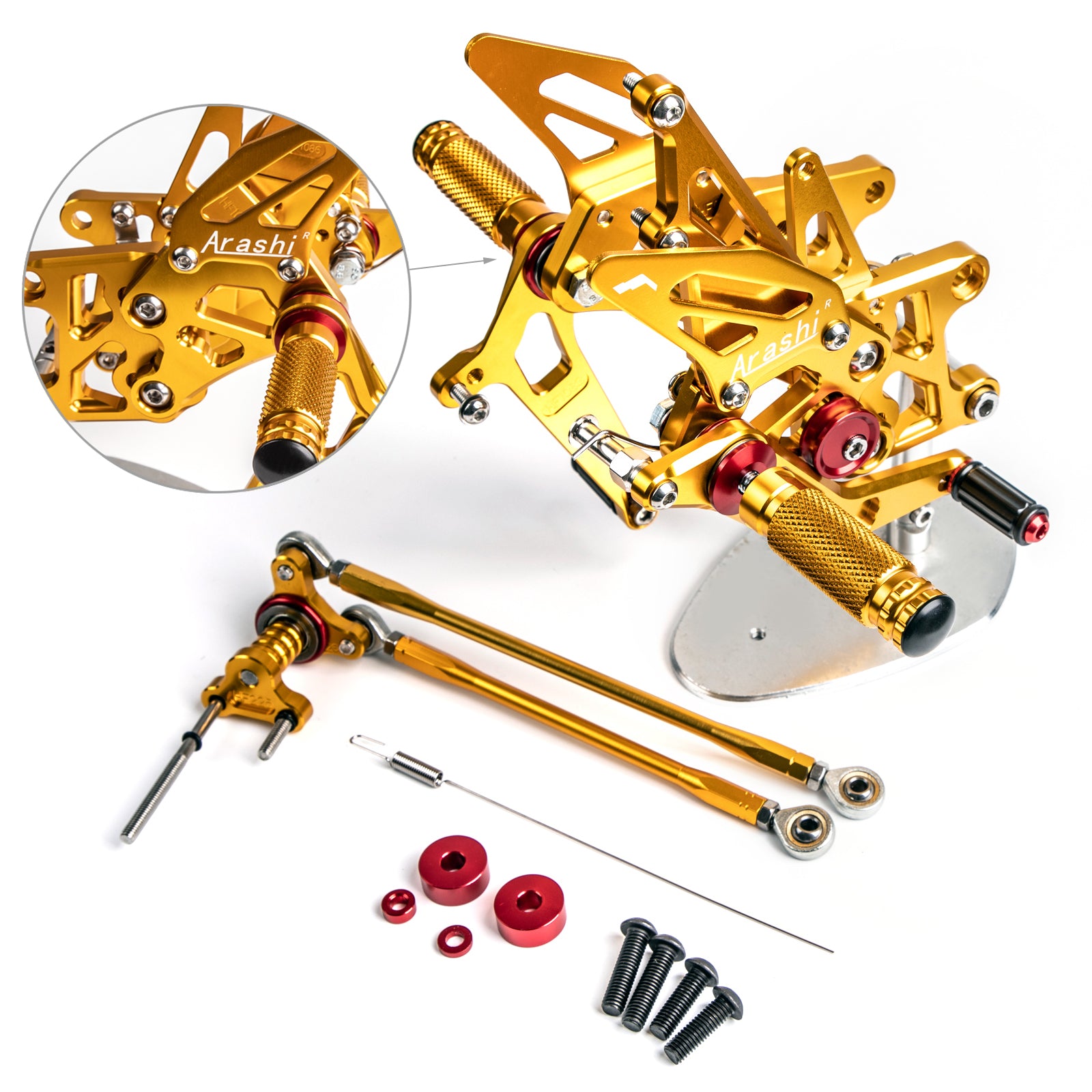 CNC Gold Adjustable Rearsets Footrest For Honda CBR600RR / ABS 2009 - 2022