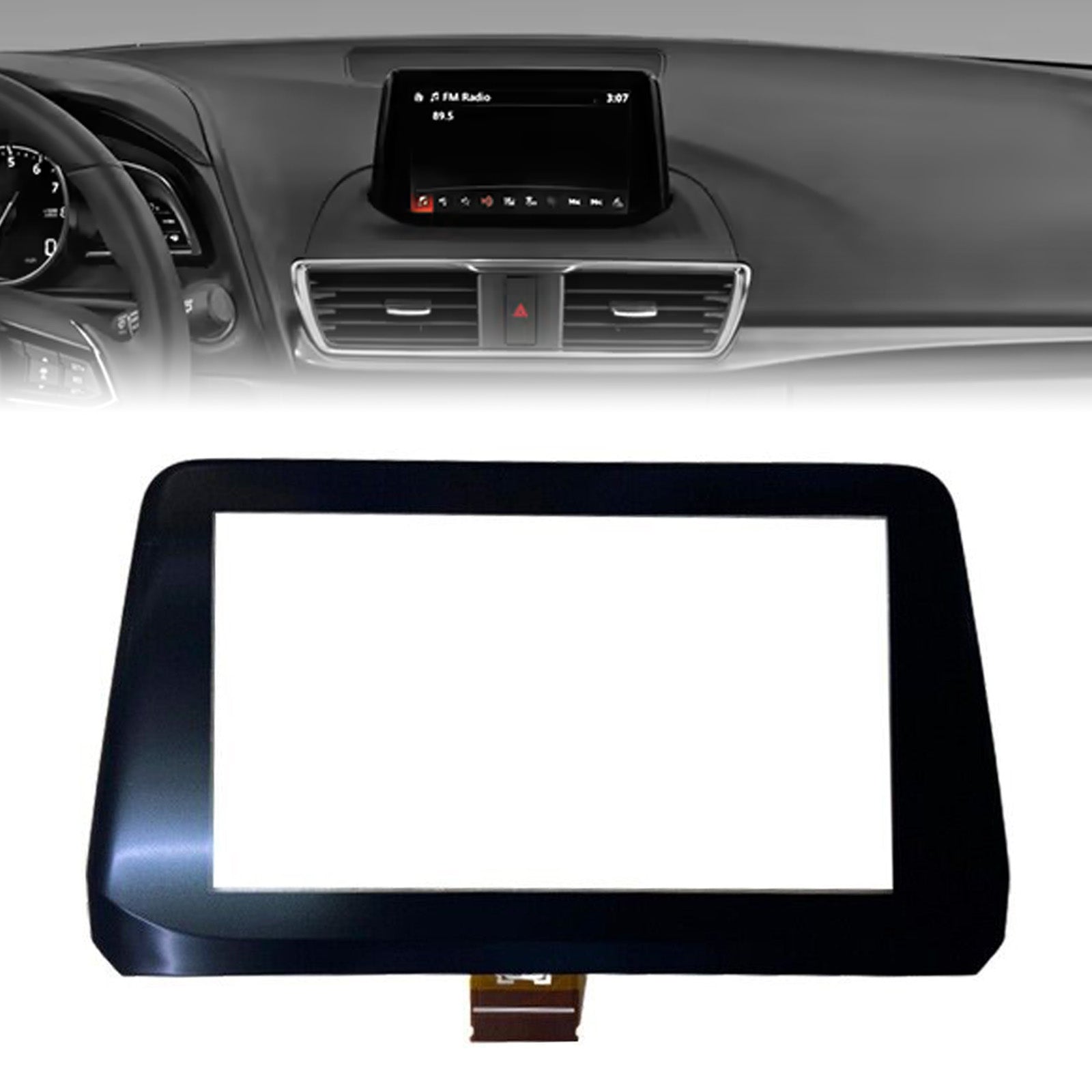 2017-2018 Mazda 3 GPS Alexa With Frame 7 Inch Touch Screen Digitizer B61A611J0