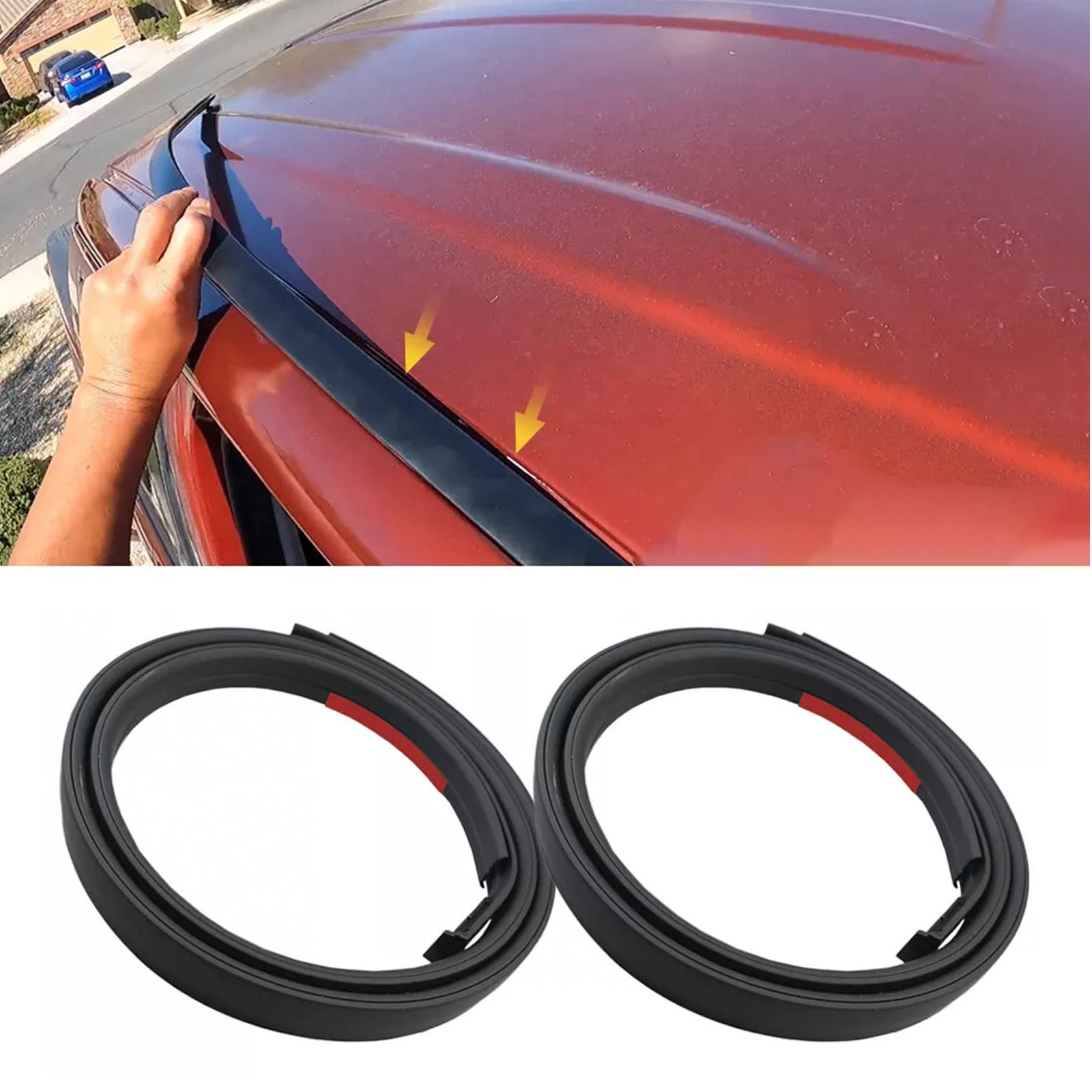 2007-2020 Toyota Tundra DOUBLE CAB 2PCS Roof Drip Molding Trim Left & Right Side Rubber