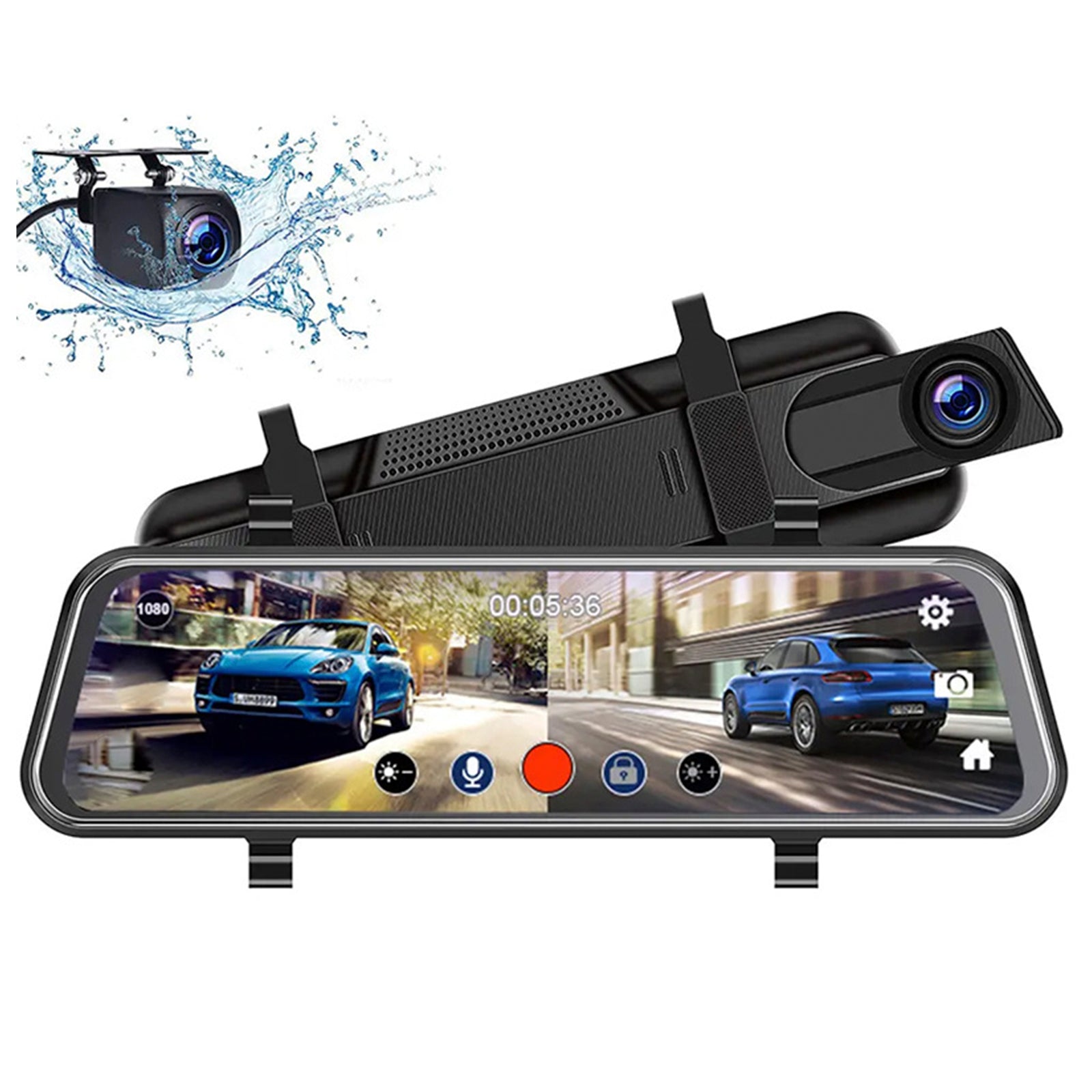 10-inch Full Screen HD 1080P Rearview Mirror Streaming Media Driving Recorder