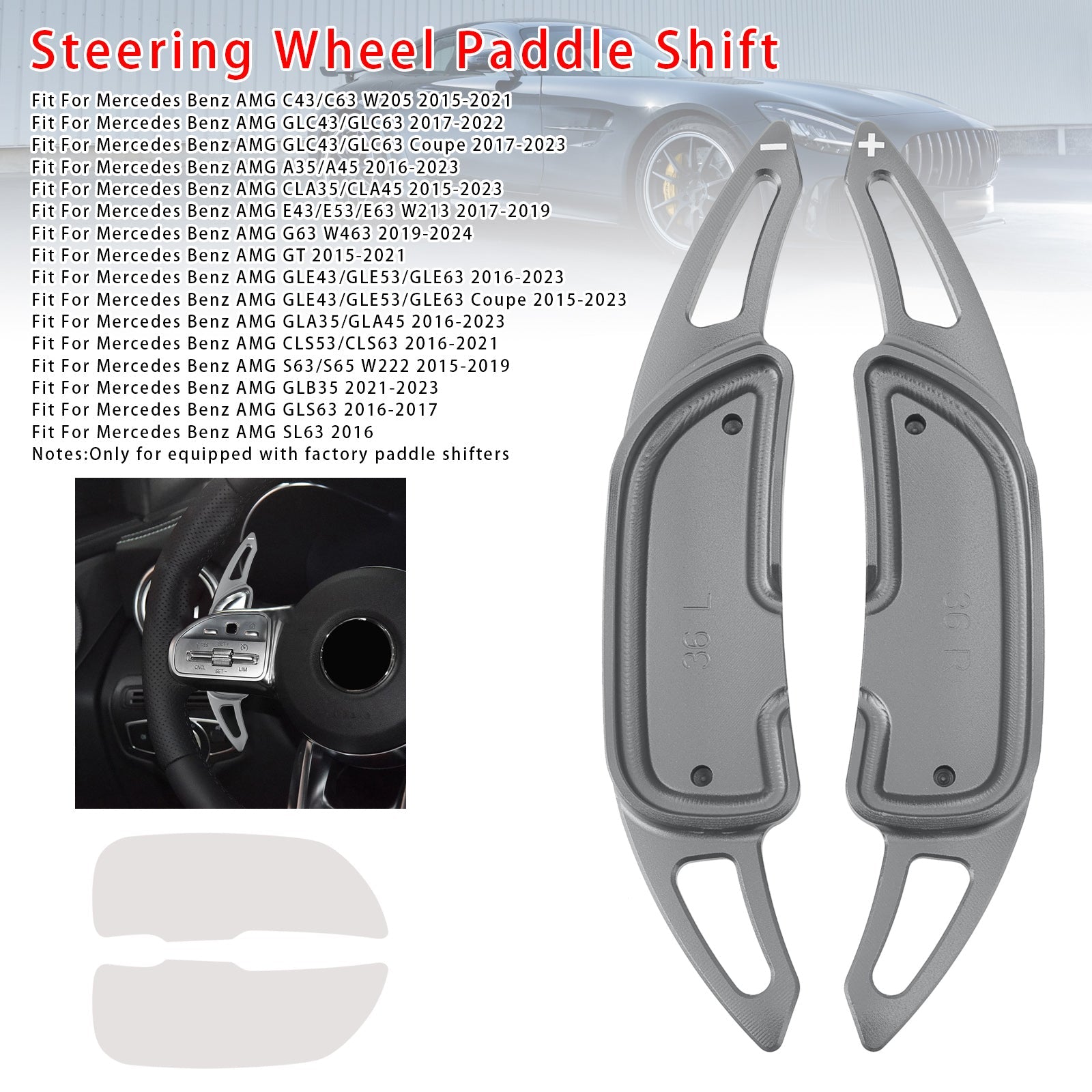Steering Wheel Paddle Shifter Extension For Mercedes Benz AMG