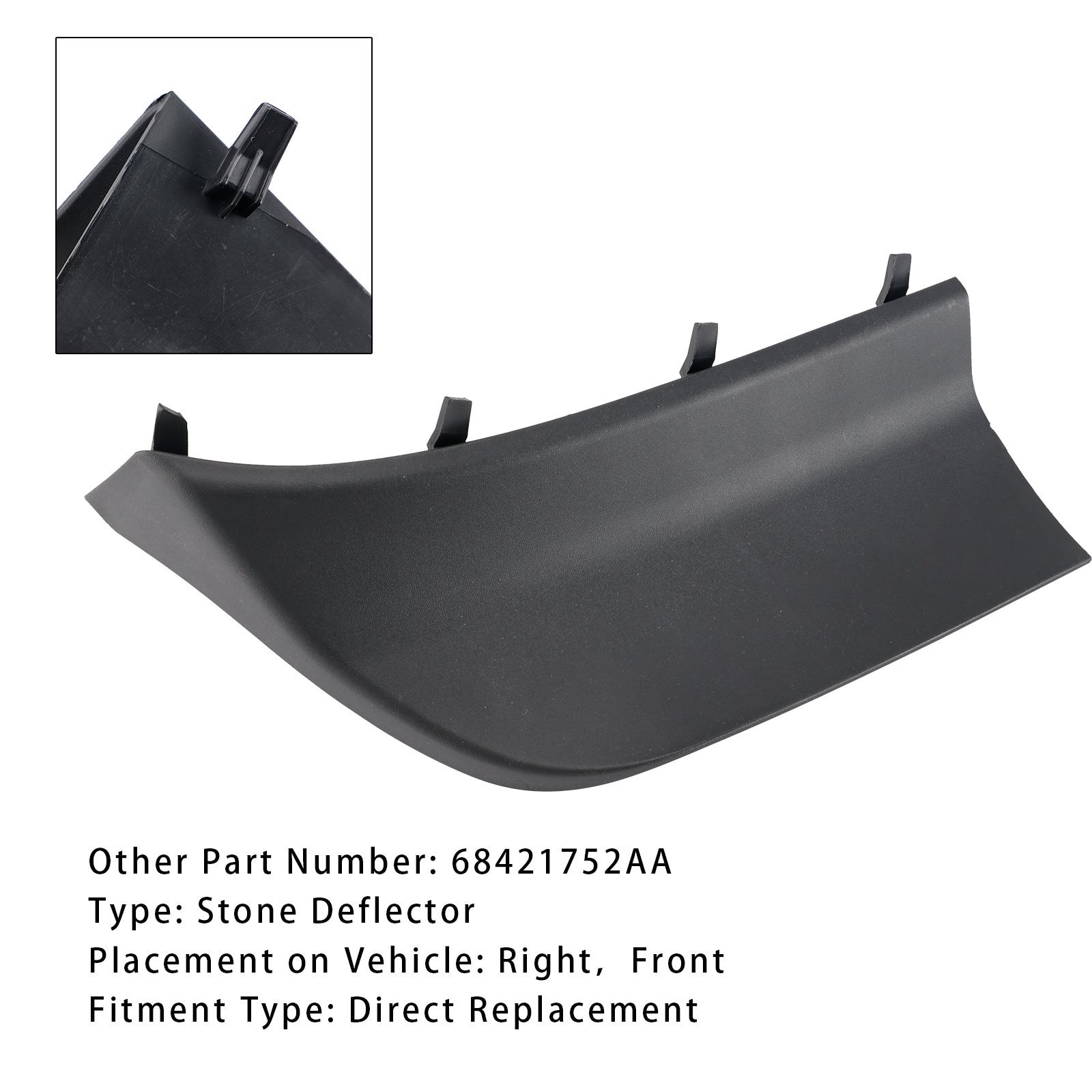 2021-2024 Jeep Grand Cherokee R Front Right Fascia Spat 68421752AA