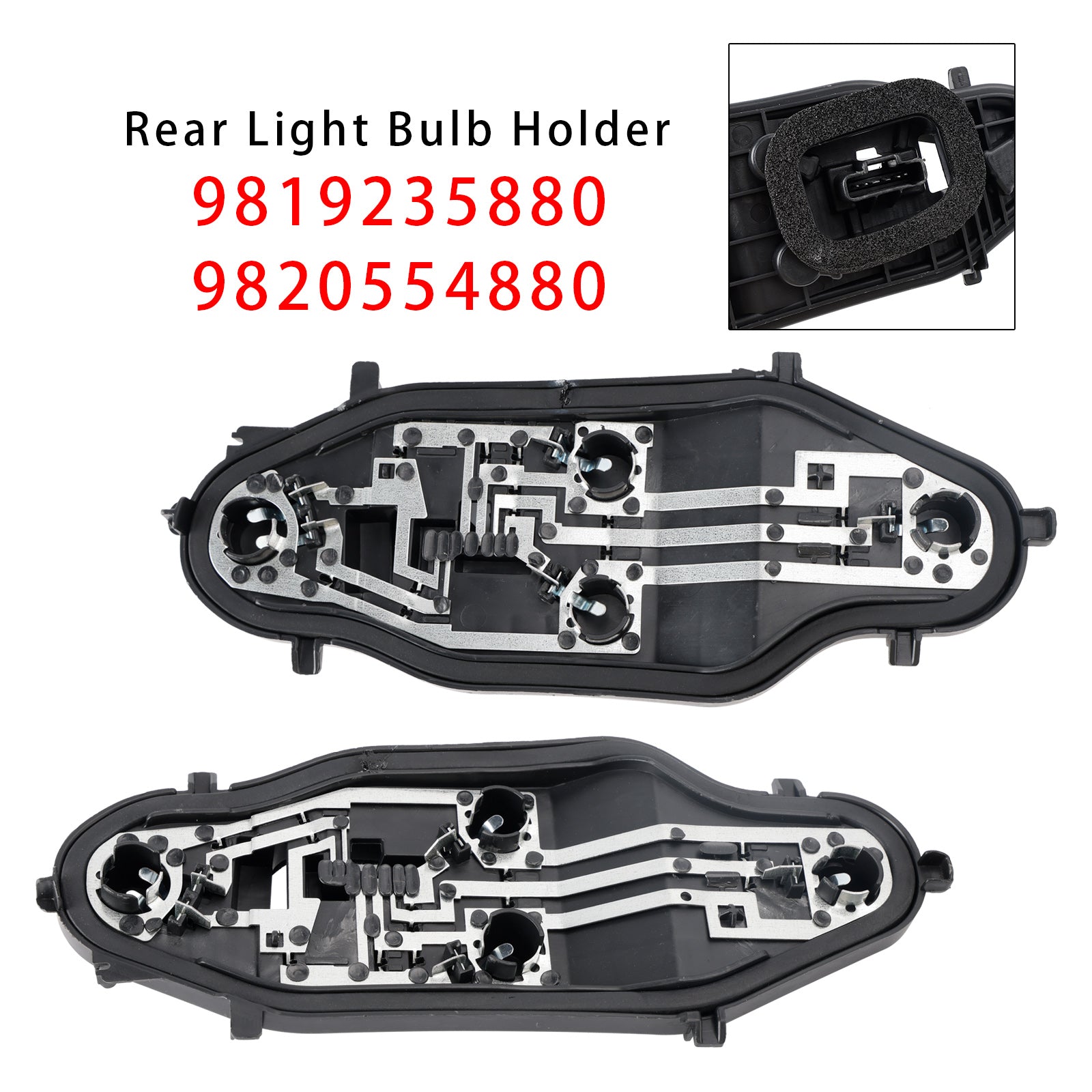 2019-2024 Peugeot PartnerㄗBarn Doors ModelsㄘLeft+Right Rear Light Bulb Holder 9819235880