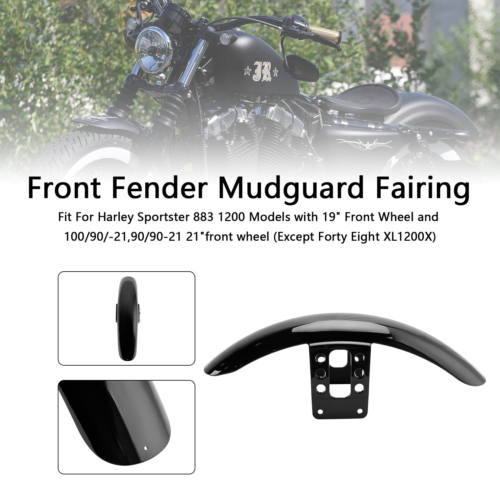 High Front Fender Mudguard Fairing For Sportster 883 1200 1988-up
