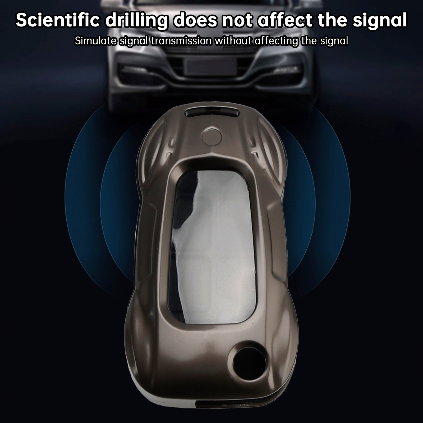 Audi A1 A3 S3 Leather Alloy Zinc Car Key Gray Case Cover