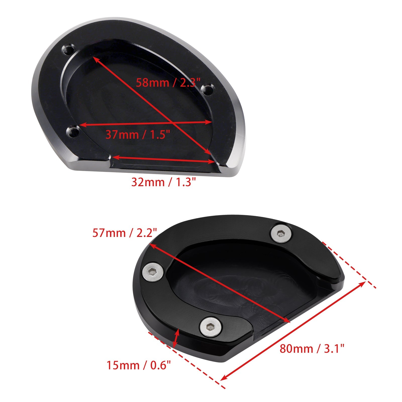 Kickstand Enlarge Plate Pad fit for Bonneville Bobber T100 T120 2018-2020
