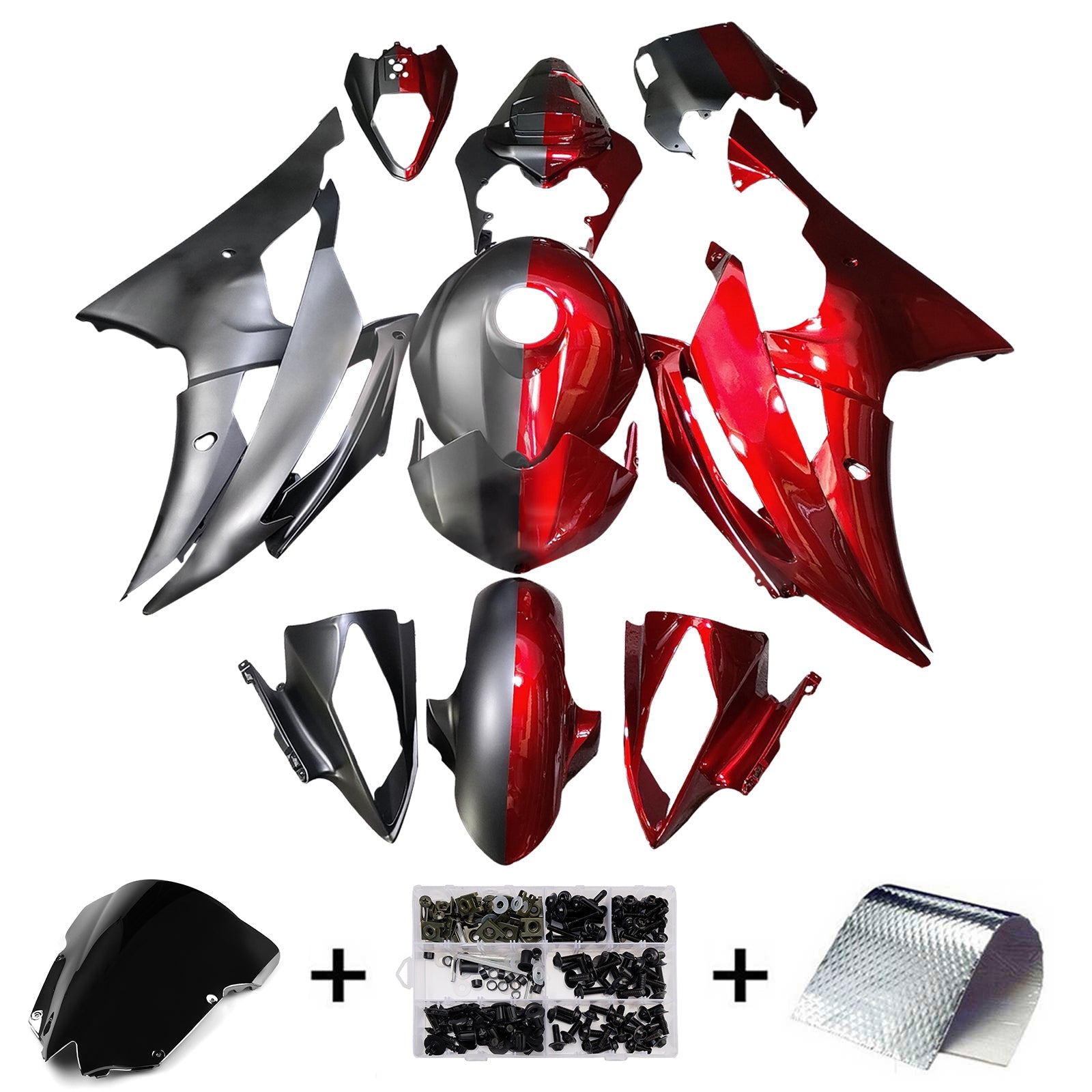 Injection Fairing Kit Bodywork Plastic ABS For Yamaha YZFR6 YZF-R6 2008-2016