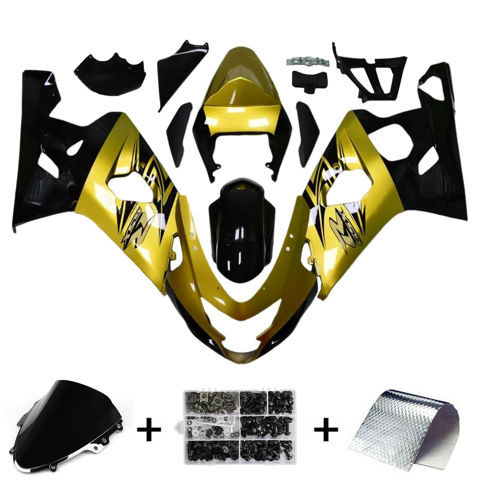 Aموتوبارت سوزوكي GSXR 600/750 2004-2005 K4 الهدايا المجمعة هيكل السيارة البلاستيك ABS