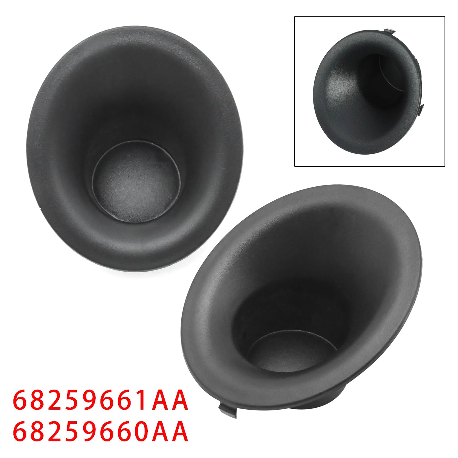 Pair Fog Light Covers For Dodge Challenger 2015-2022 68259661AA