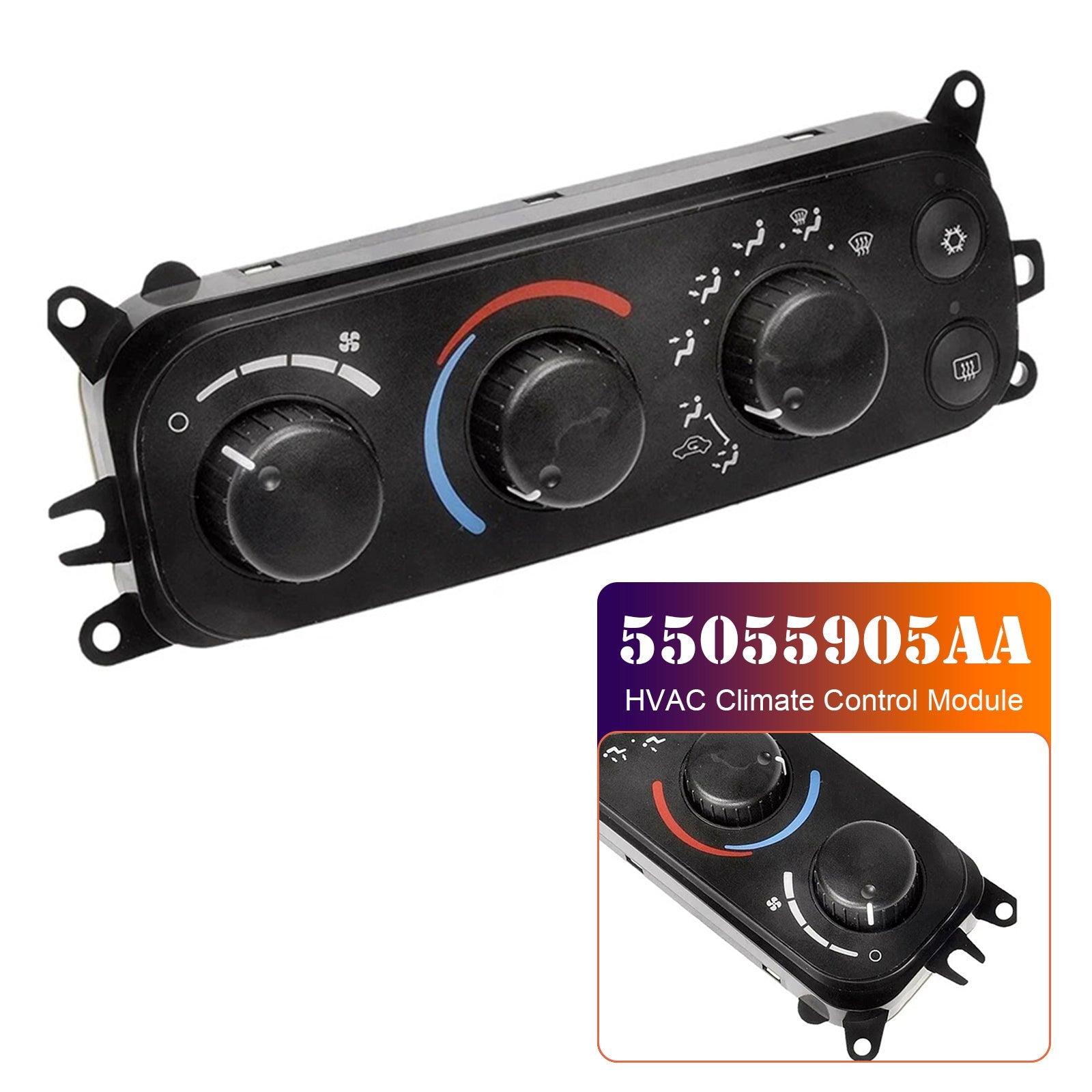 2002-2005 Dodge Ram 1500 2500 3500 HVAC Climate Control Module 55055905AA
