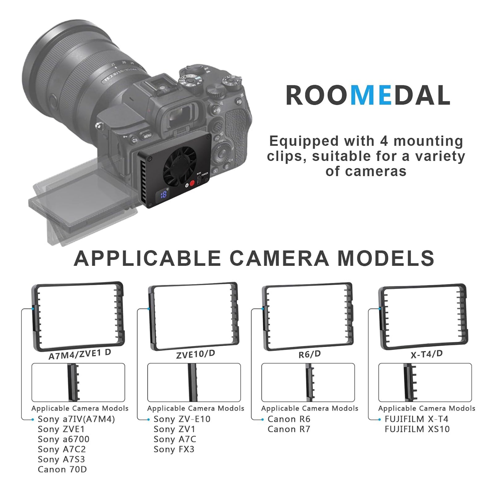 Cooling Camera Radiator Temperature Control Screen Live For Sony Canon R5/R6/R8