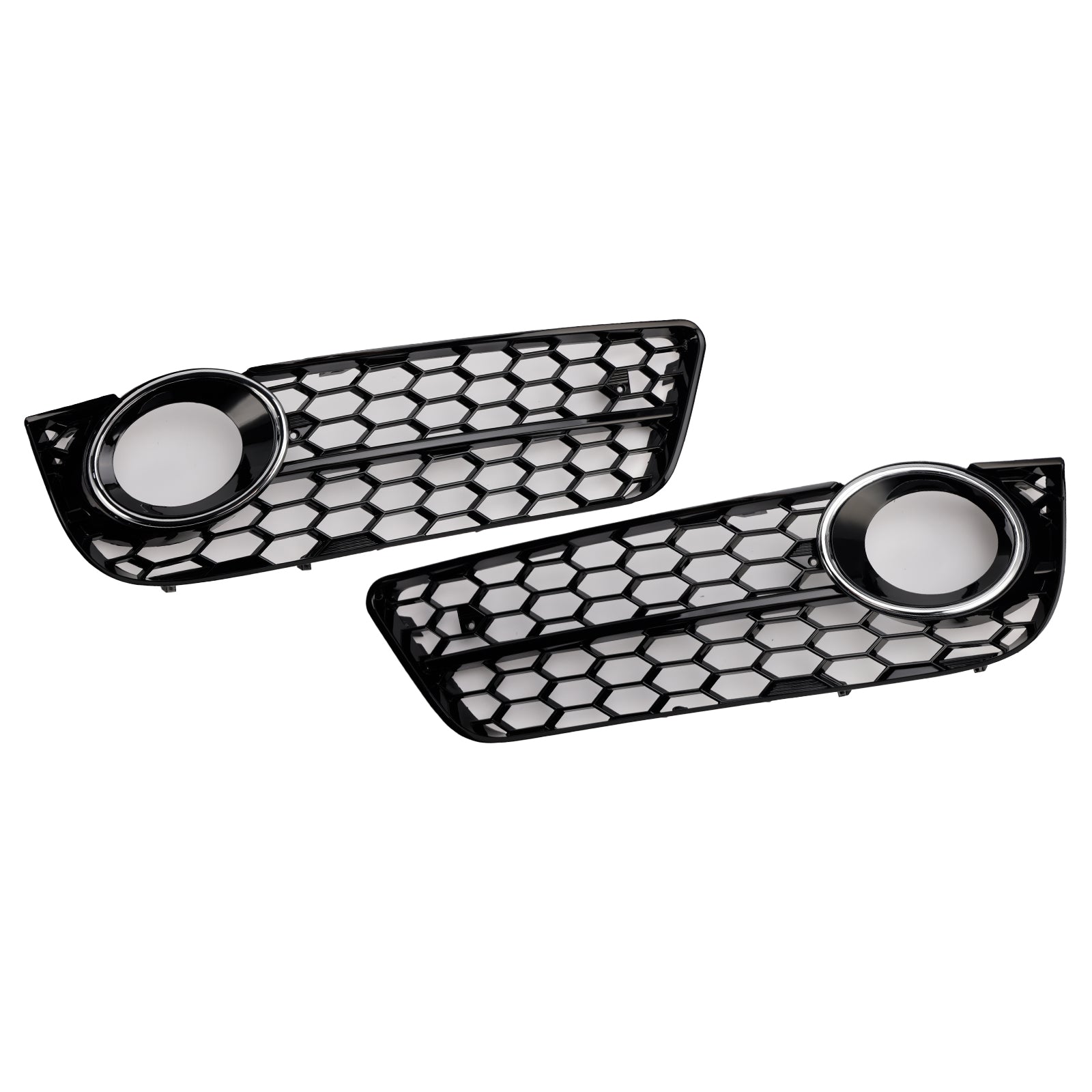 2007-2011 Audi A5 2PCS Honeycomb Front Fog Lamp Cover Grille Grill 1522024