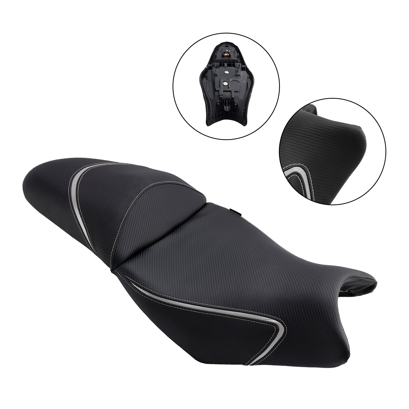 2022-2024 KAWASAKI Versys650 Complete Cushion Rider Passenger Seat Gray