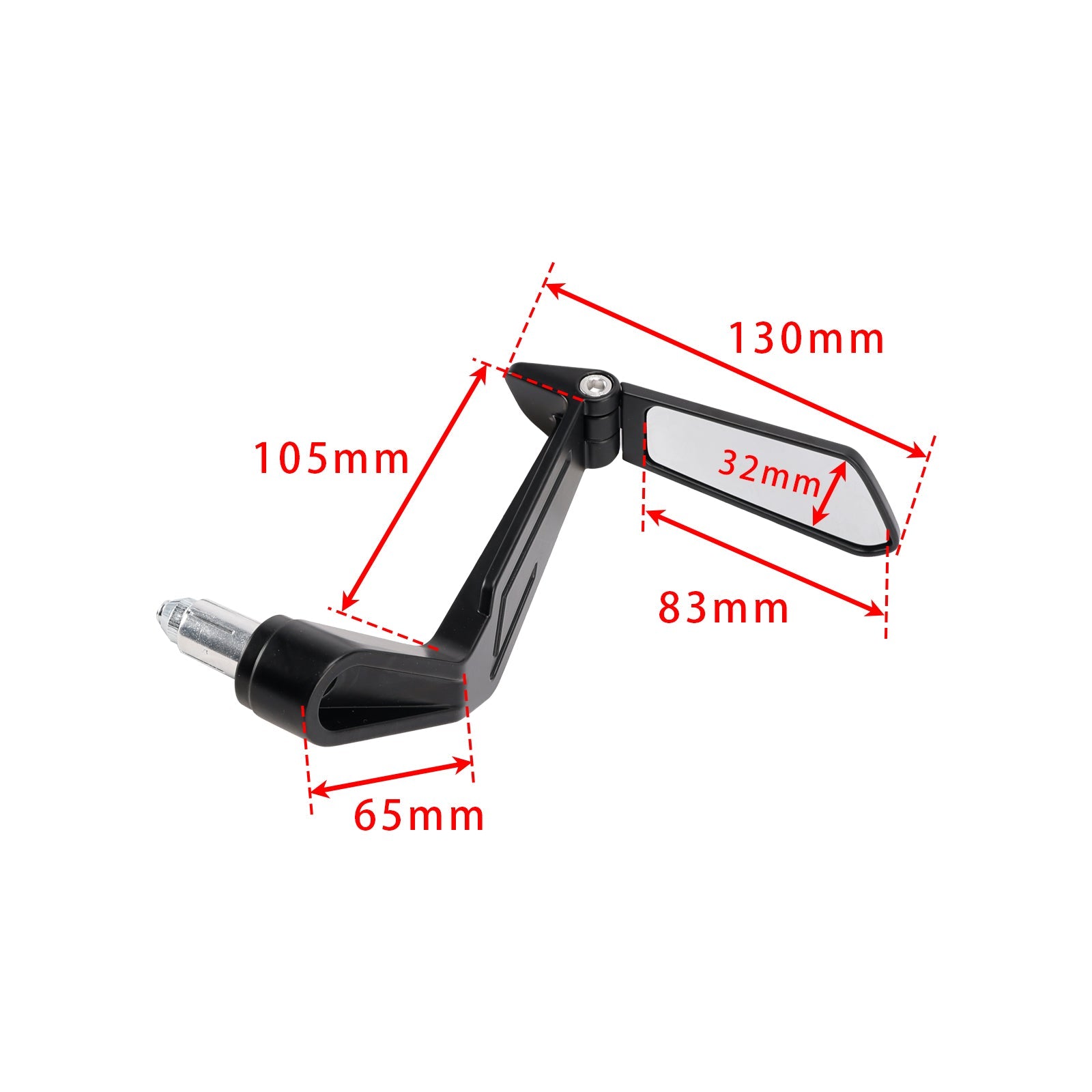 Pair Lever Guard Protection with Folding Handlebar Mirrors Mini Motorcycle 22mm