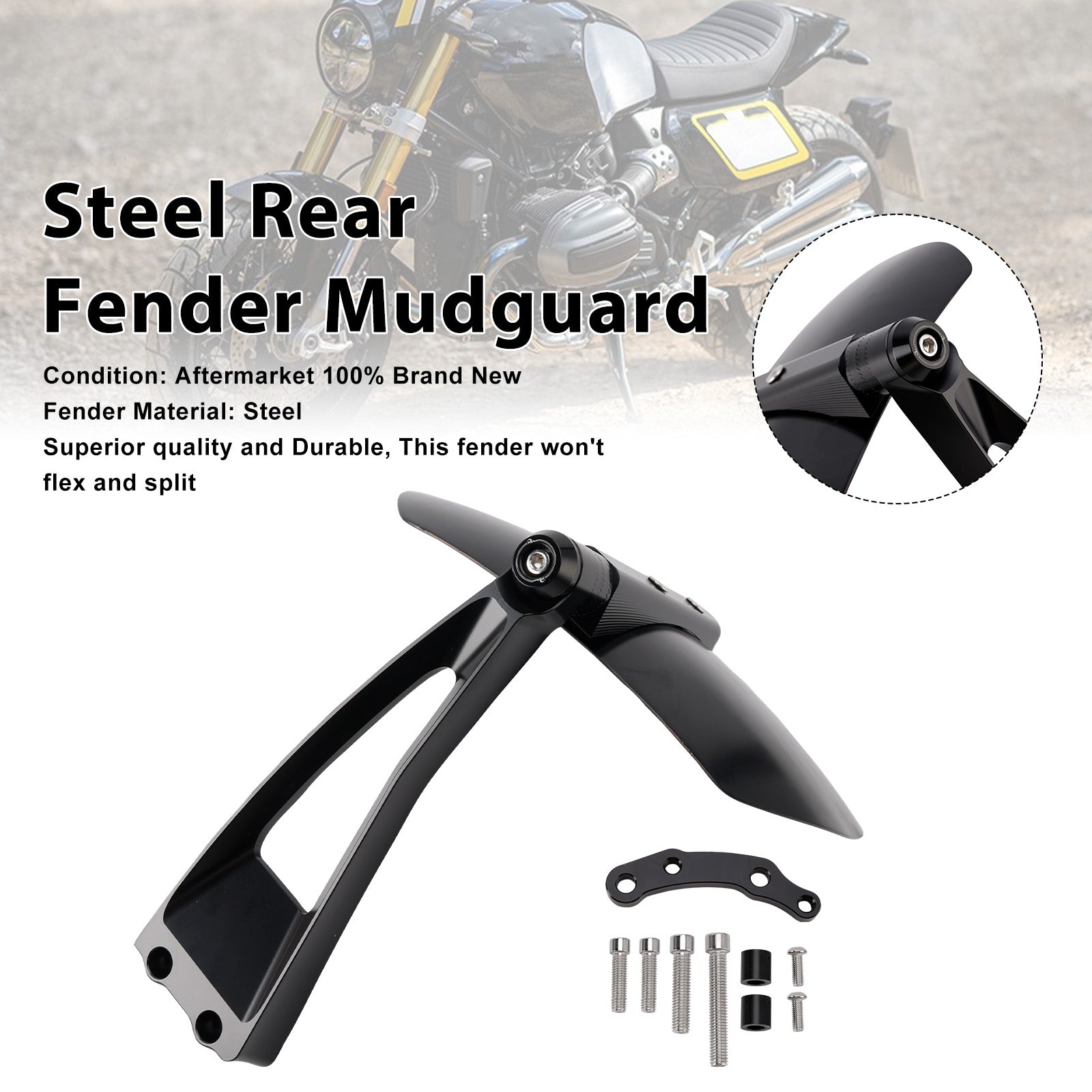 Steel Rear Fender Mudguard Fit For BMW R12 R12S R nineT Scrambler Pure