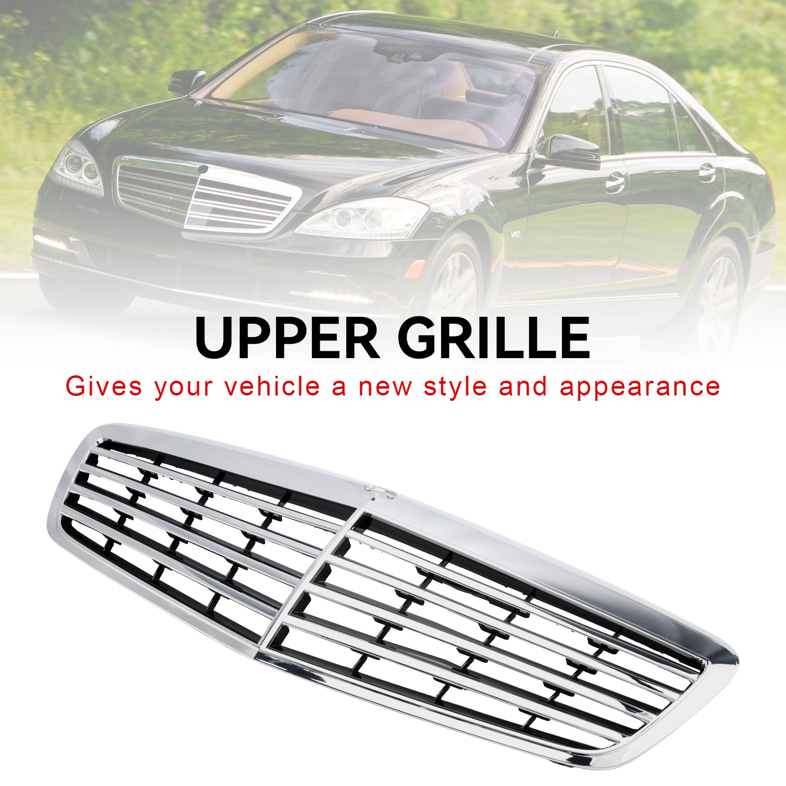 Front Grille Grill Fit Mercedes Benz S-Class W221 S550 S600 S63 S65 2010-2013