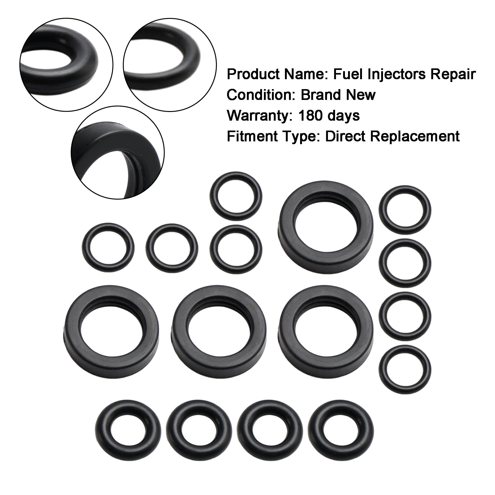 4PCS Fuel Injector Seal O-Ring Kit fit Honda Accord CRX Civic DelSol Prelude