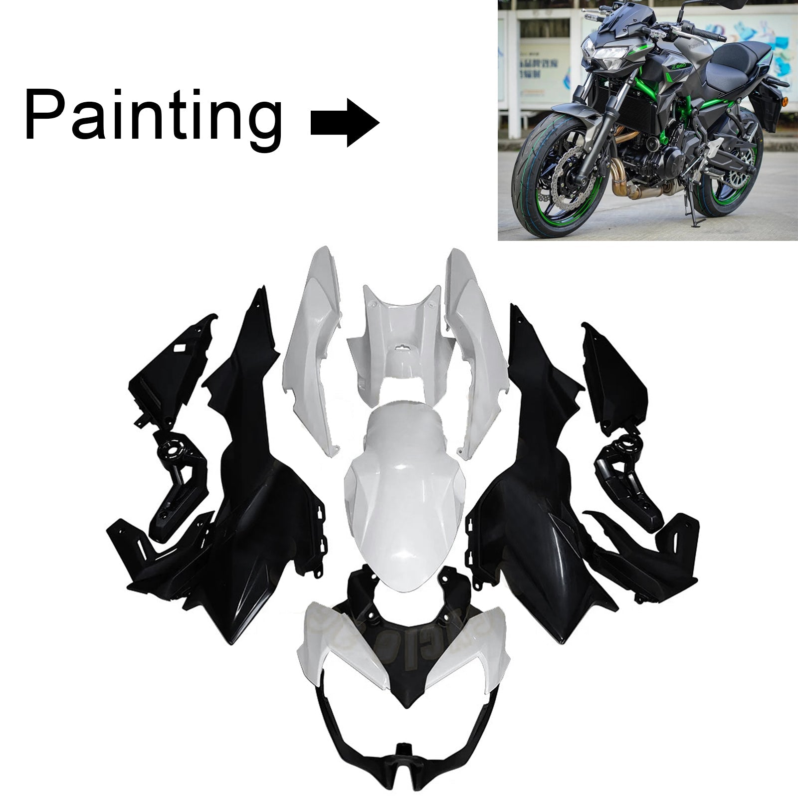 Injection Fairing Kit Bodywork Plastic ABS fit For Kawasaki Z650 2020-2023