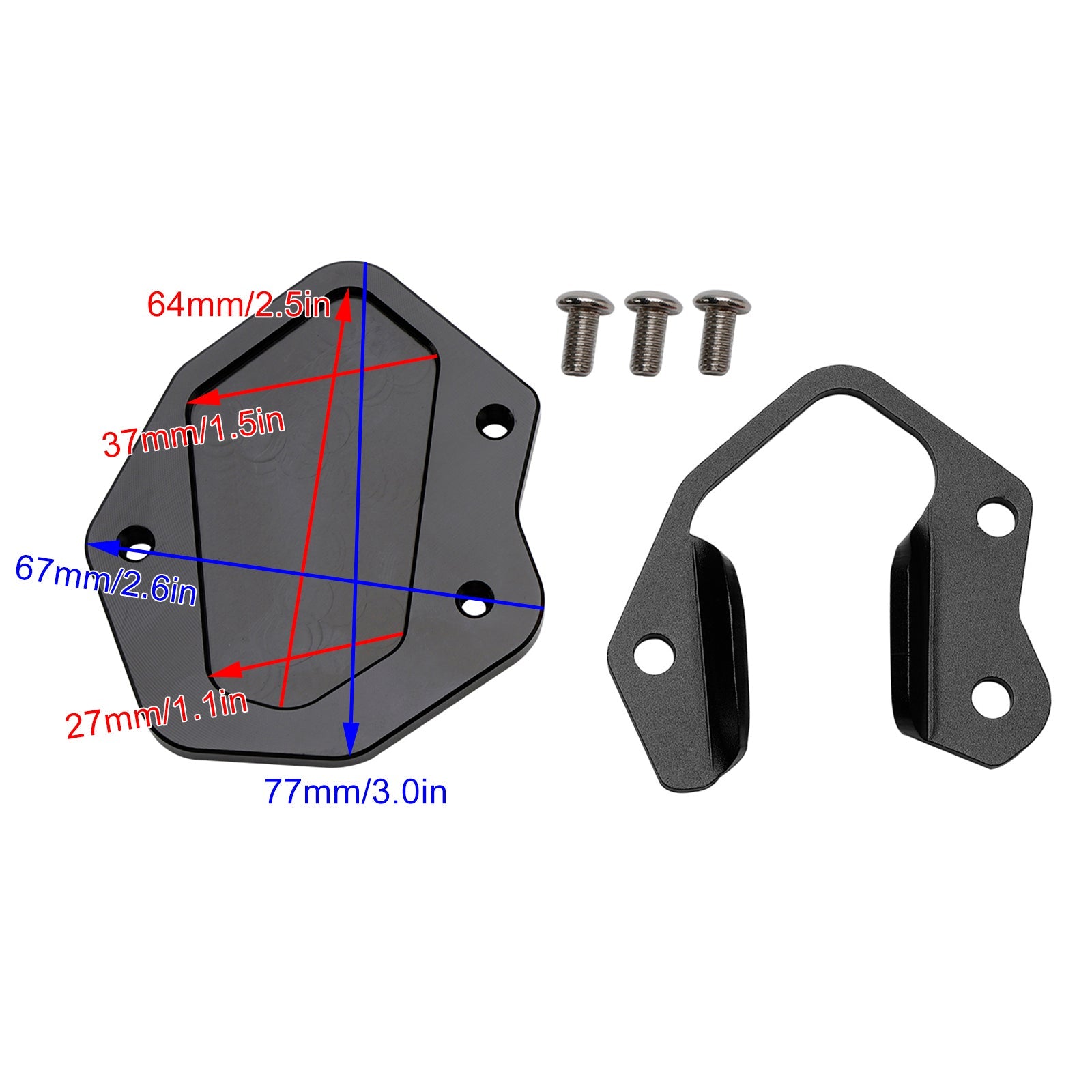 Kickstand Enlarge Plate Pad fit for TIGER 800/XC/XCA/XR/XRT 2010-2020 XCX 18-20