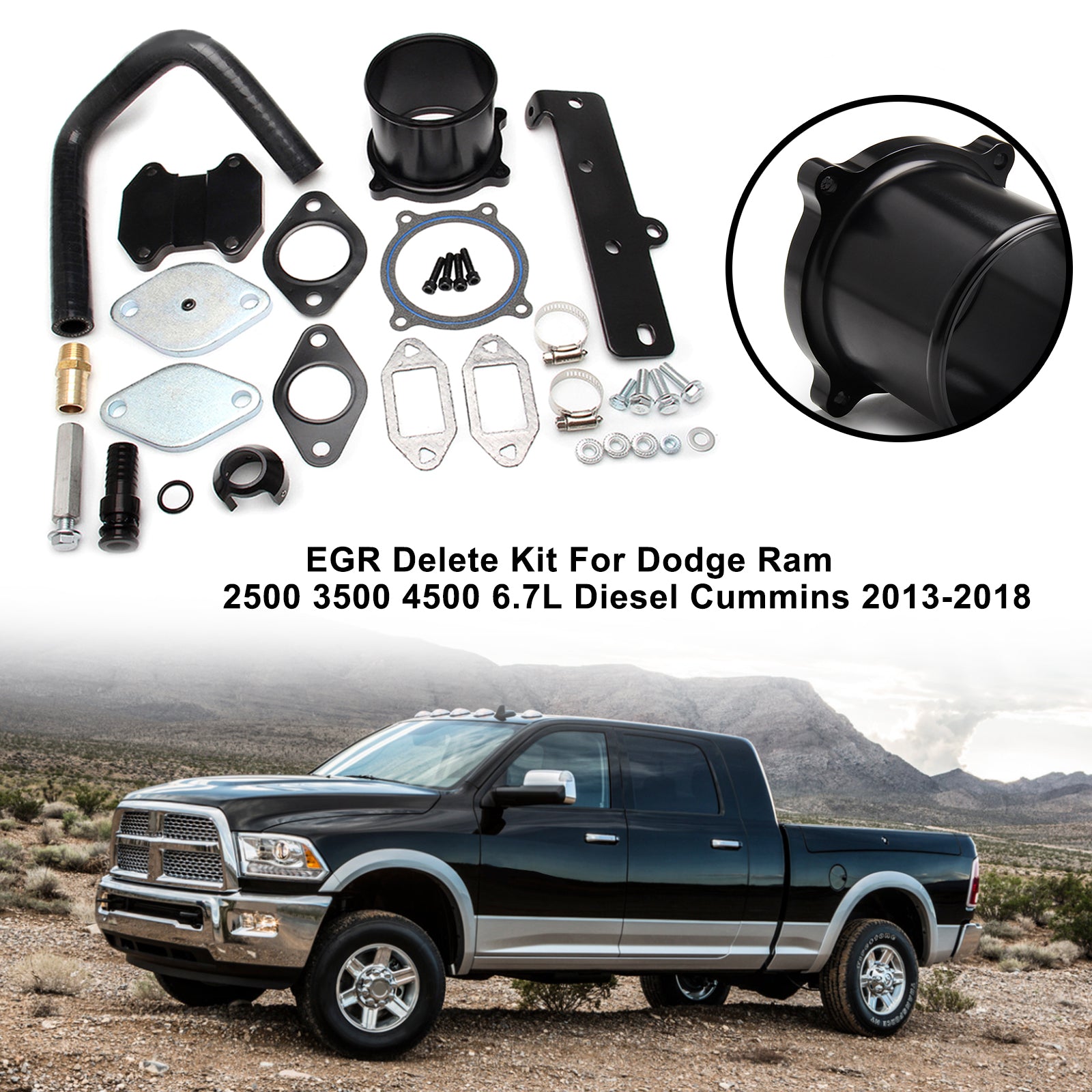 2013-2018 Dodge Ram 2500 3500 4500 6.7L Diesel Cummins EGR Kit de eliminación