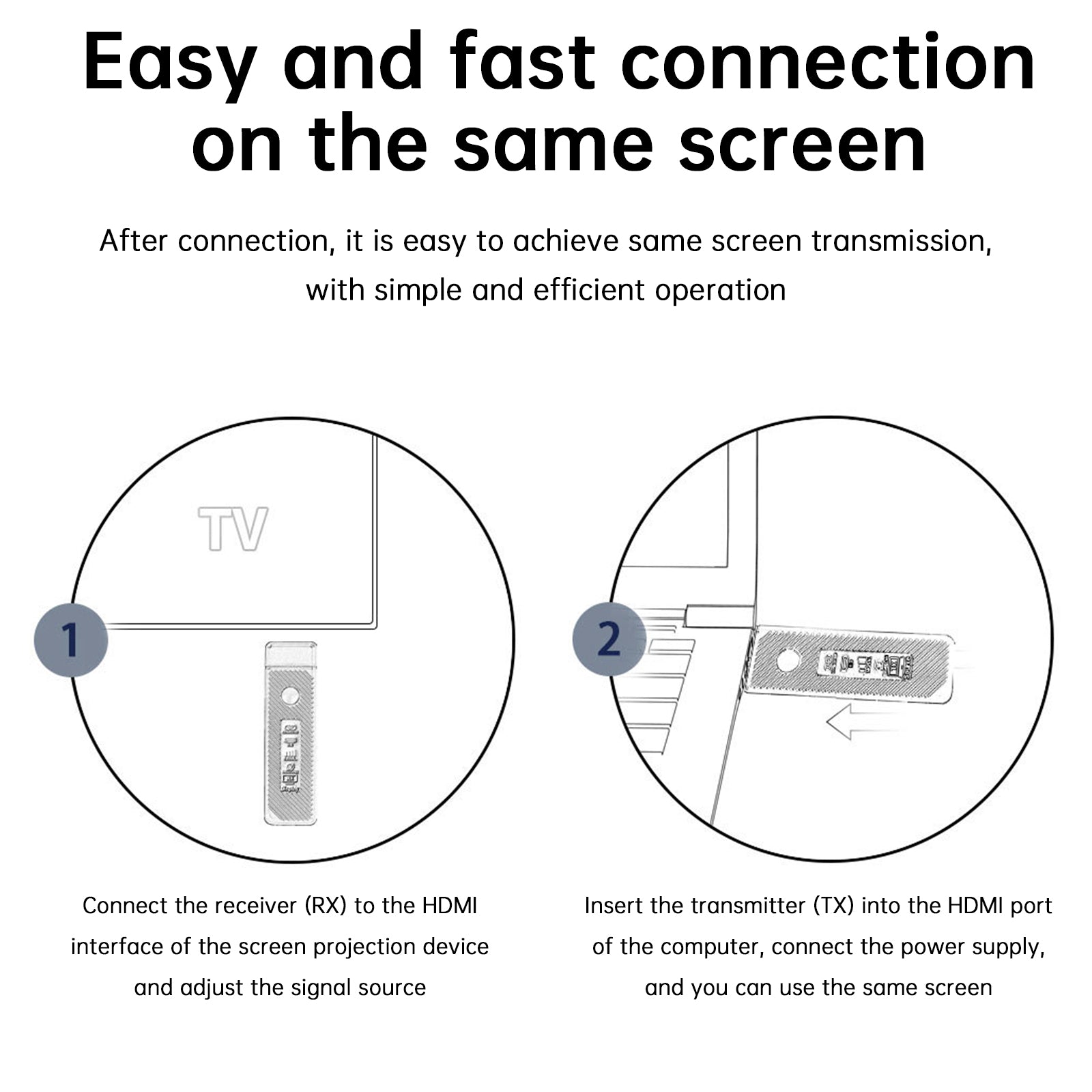 HDMI Wireless Same Screen Projector HD 1080P 50M Video Transmitter Receiver