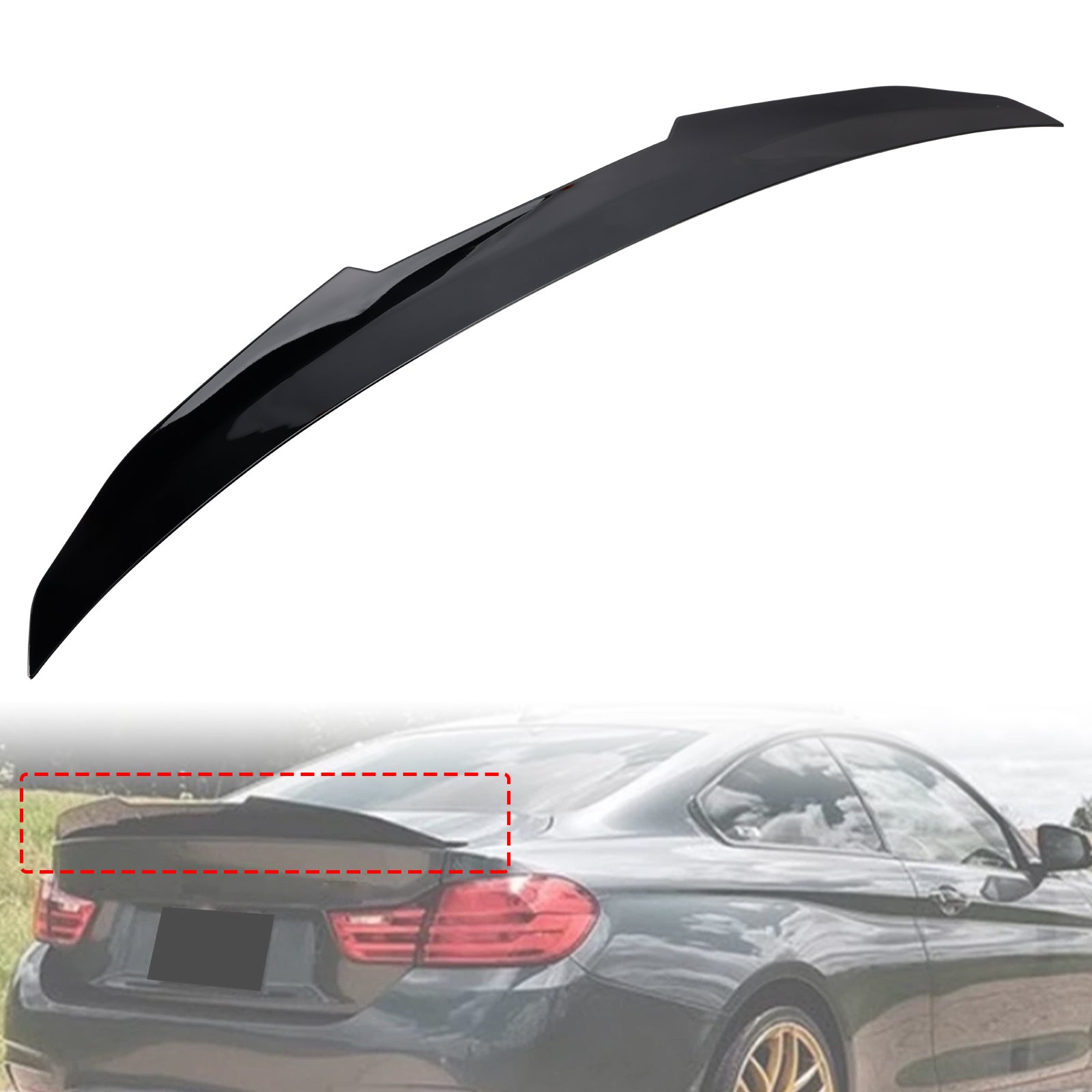 2015-2020 F83 M4 Convertible Gloss Black Rear Boot Spoiler