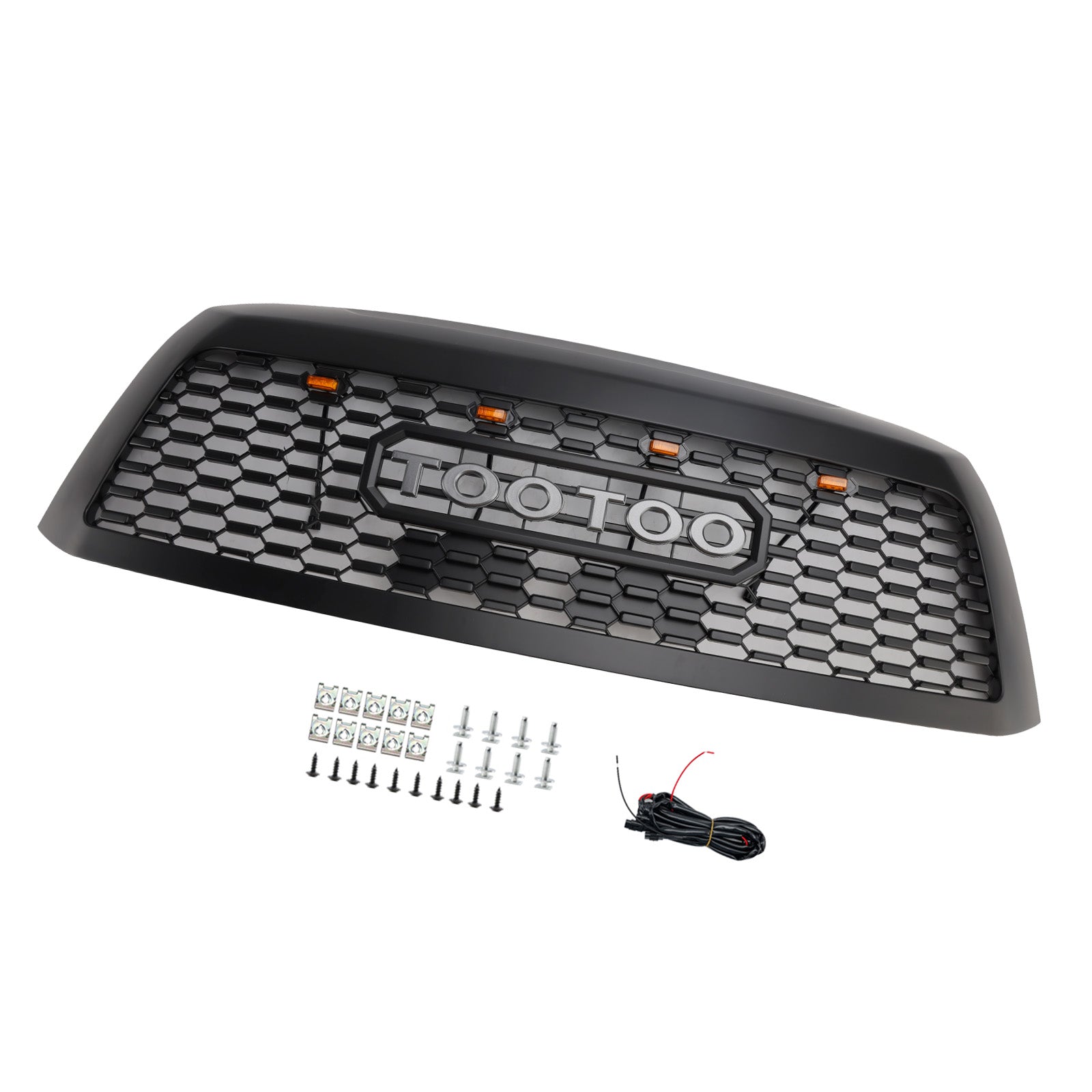 2008-2018 Toyota Sequoia With Led Matte Black Front Bumper Grill Grille