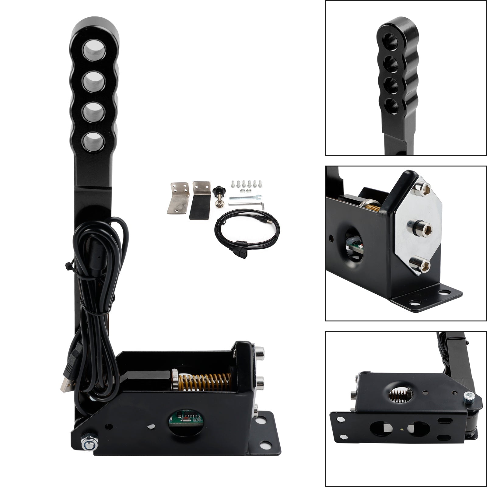 For G25/G29/T300/T500 For Asseto 14Bit PC USB Sim Racing Handbrake with clamp