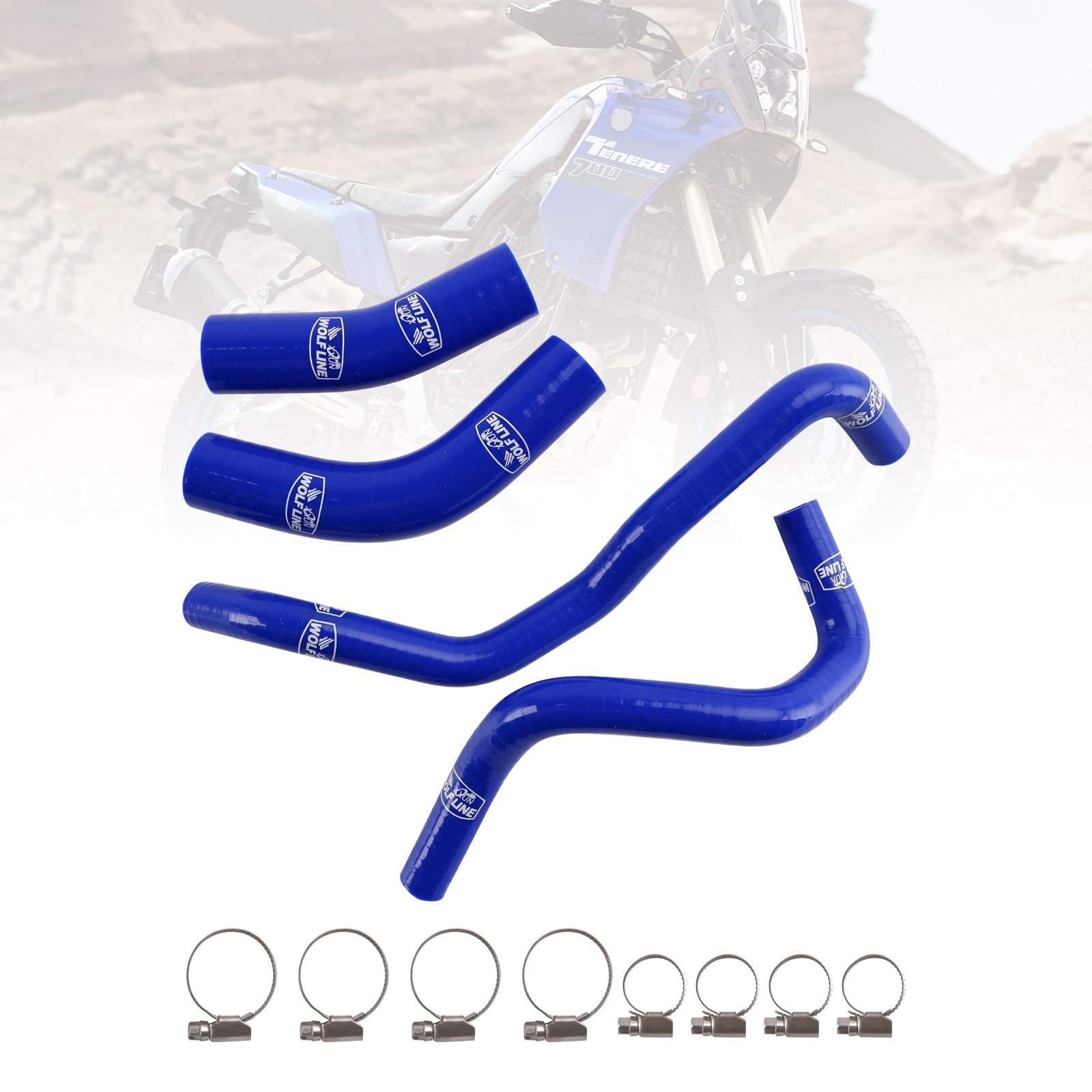 Silicone Radiator coolant Hose kit For Yamaha Tenere 700 2019-2024