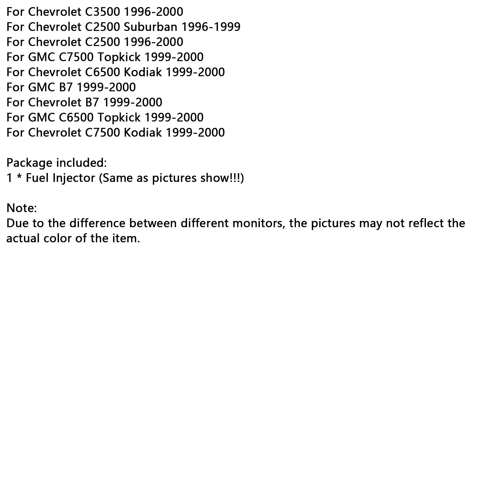 1PCS Fuel Injector 17109596 Fit Chevrolet Fit GMC 7.4L V8 1996-2000 83211150