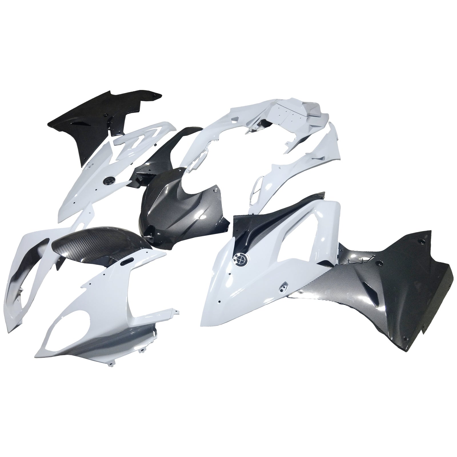 Injection Carbon Fiber Grey Fairing Kit Bodywork Plastic ABS fit For 2017-2018 BMW S1000RR