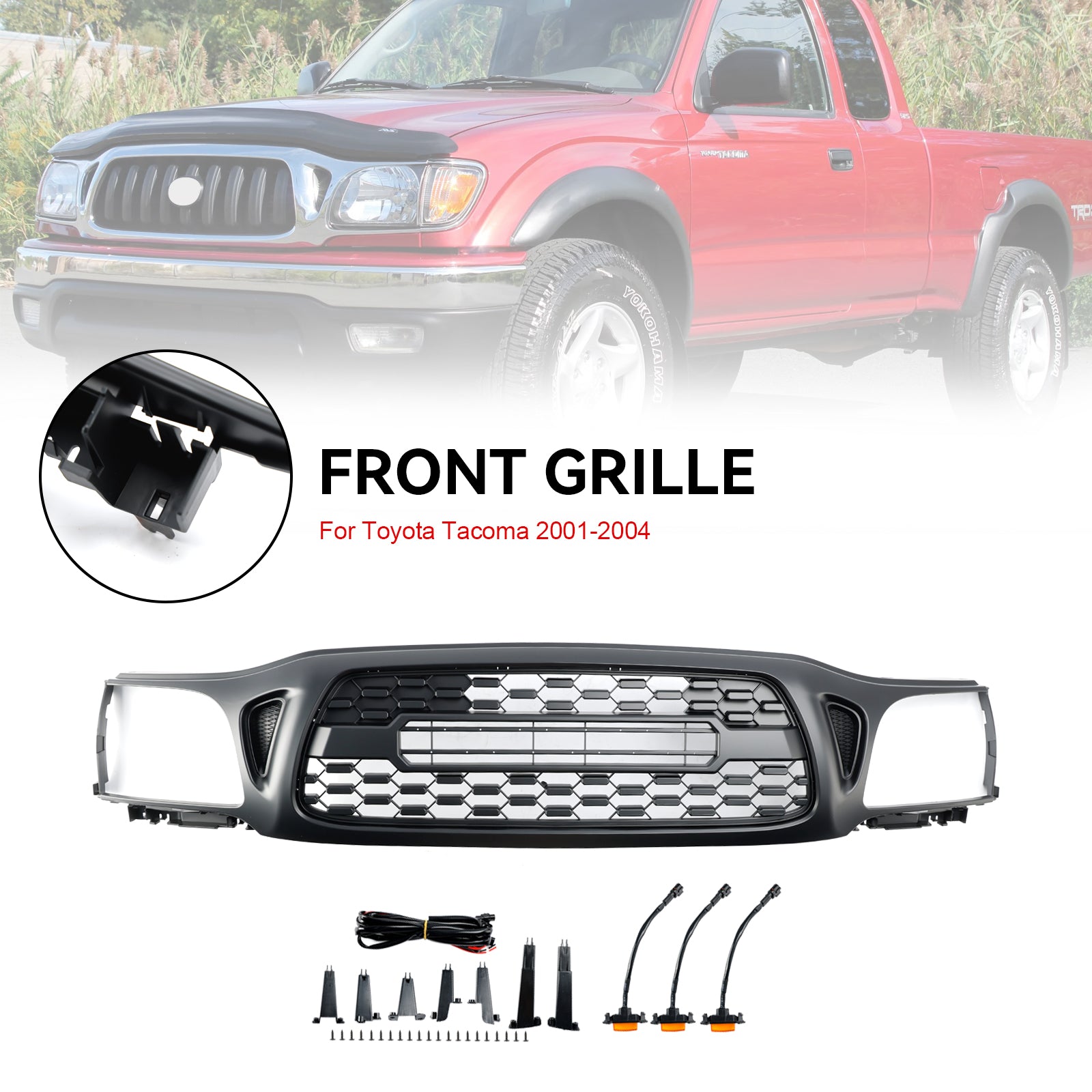 2001-2004 Toyota Tacoma TRD PRO Honeycomb Front Bumper Grille Grill