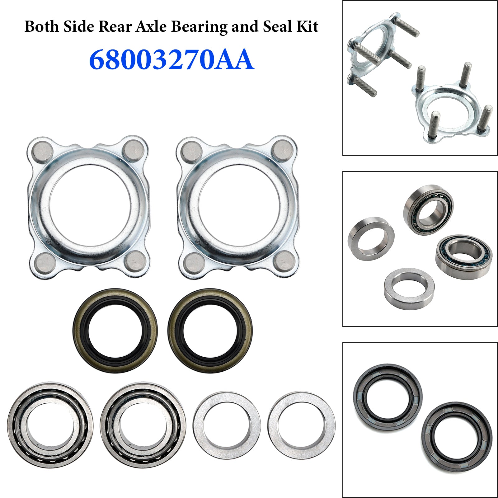 2007-2017 Jeep JK Wrangler Both Side Rear Axle Bearing Seal Kit 68003270AA
