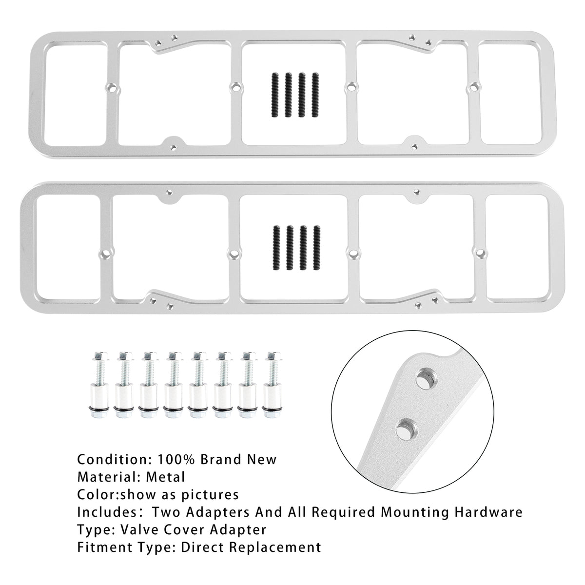 Valve Cover Adapter Compatible with all 1955-1986 perimeter bolt valve covers onto 1987 and newer SBC engines 551542