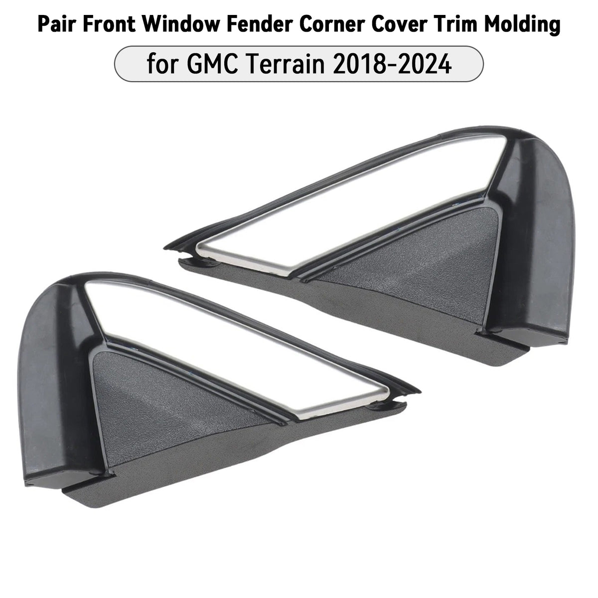 Pair Front Window Fender Corner Cover Trim Molding for GMC Terrain 2018-2024
