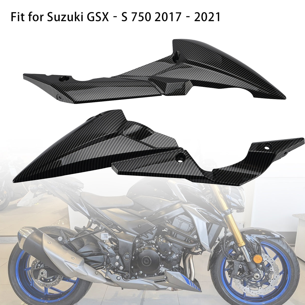 Carenado protector de vientre de aceite inferior para Suzuki GSXS GSX-S750 2017-2021 carbono