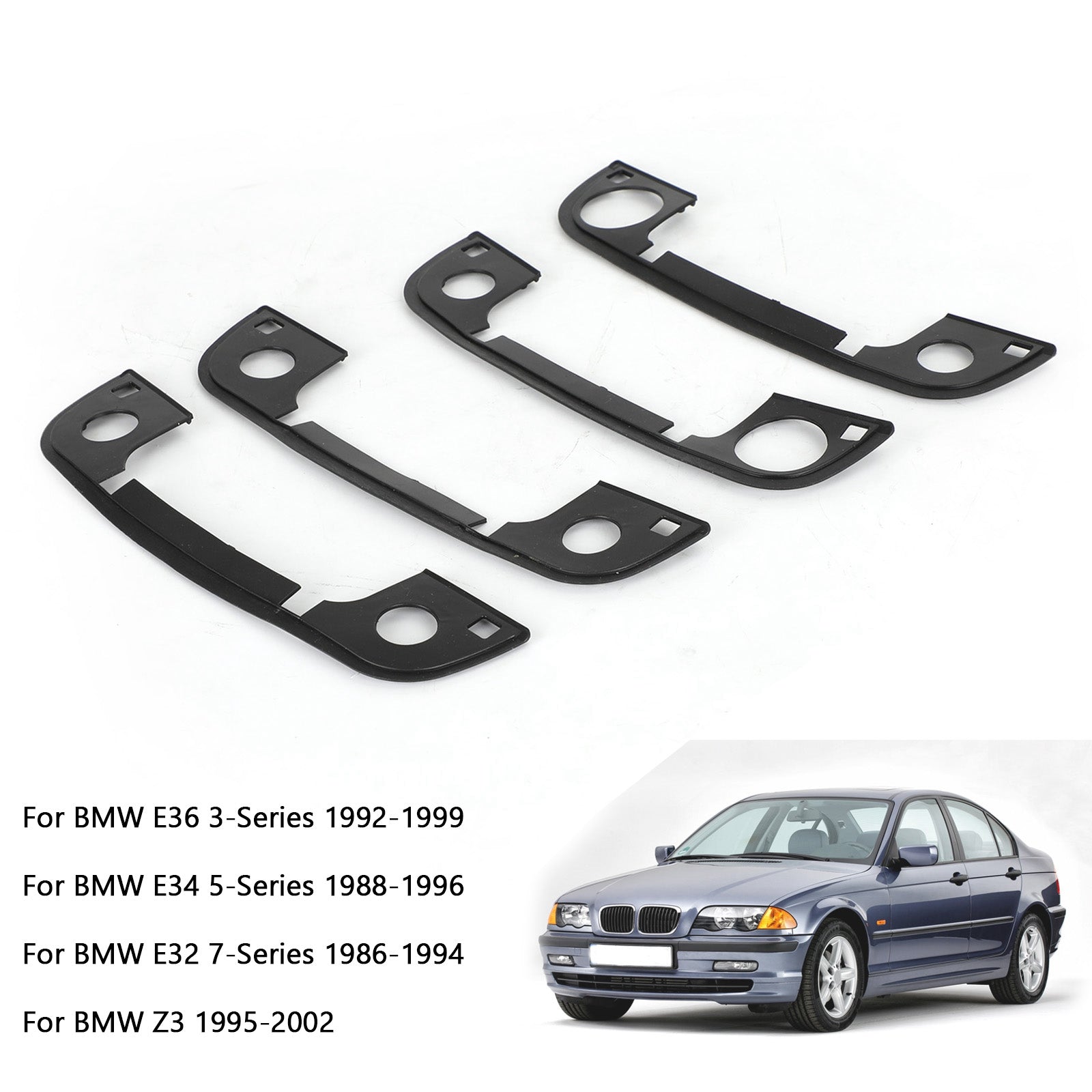 4x Door Handle Gasket Rubber Seals For BMW 3 5 7 Series E36 E34 E32
