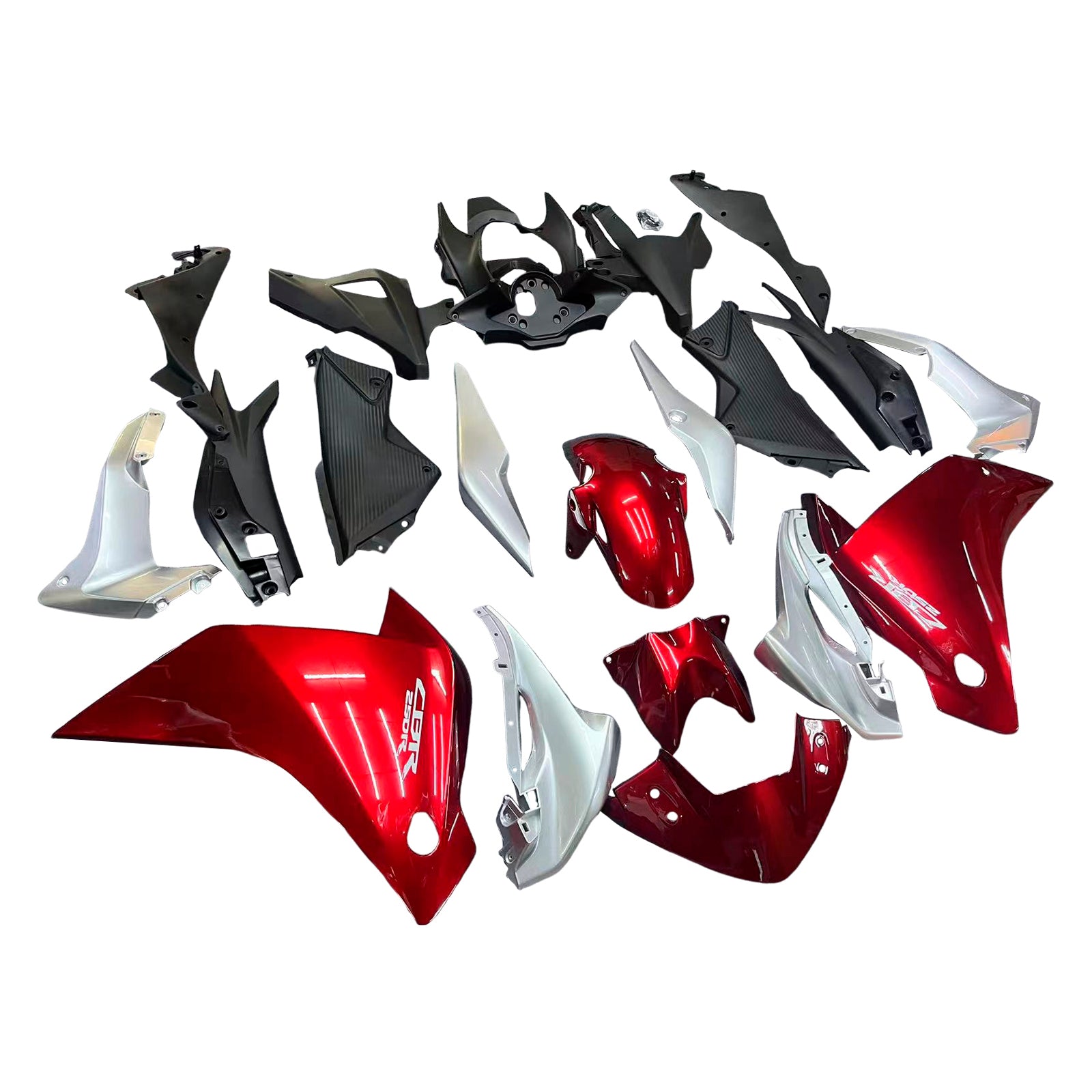 Fairings 2011-2015 Honda CBR250R Red Silver CBR  Generic