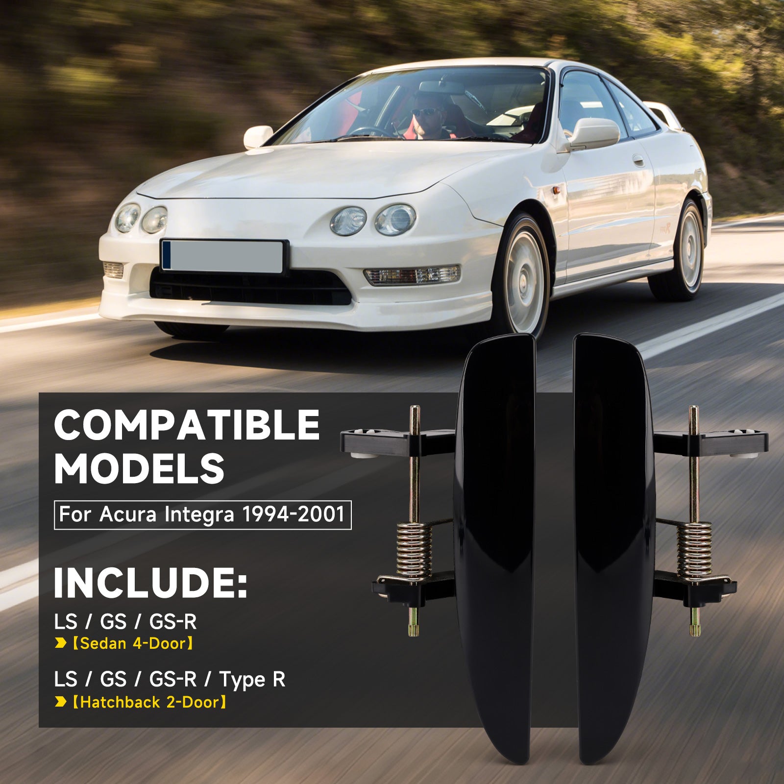 2PCS Outside Door Handle Levers For Acura Integra 1994-2001