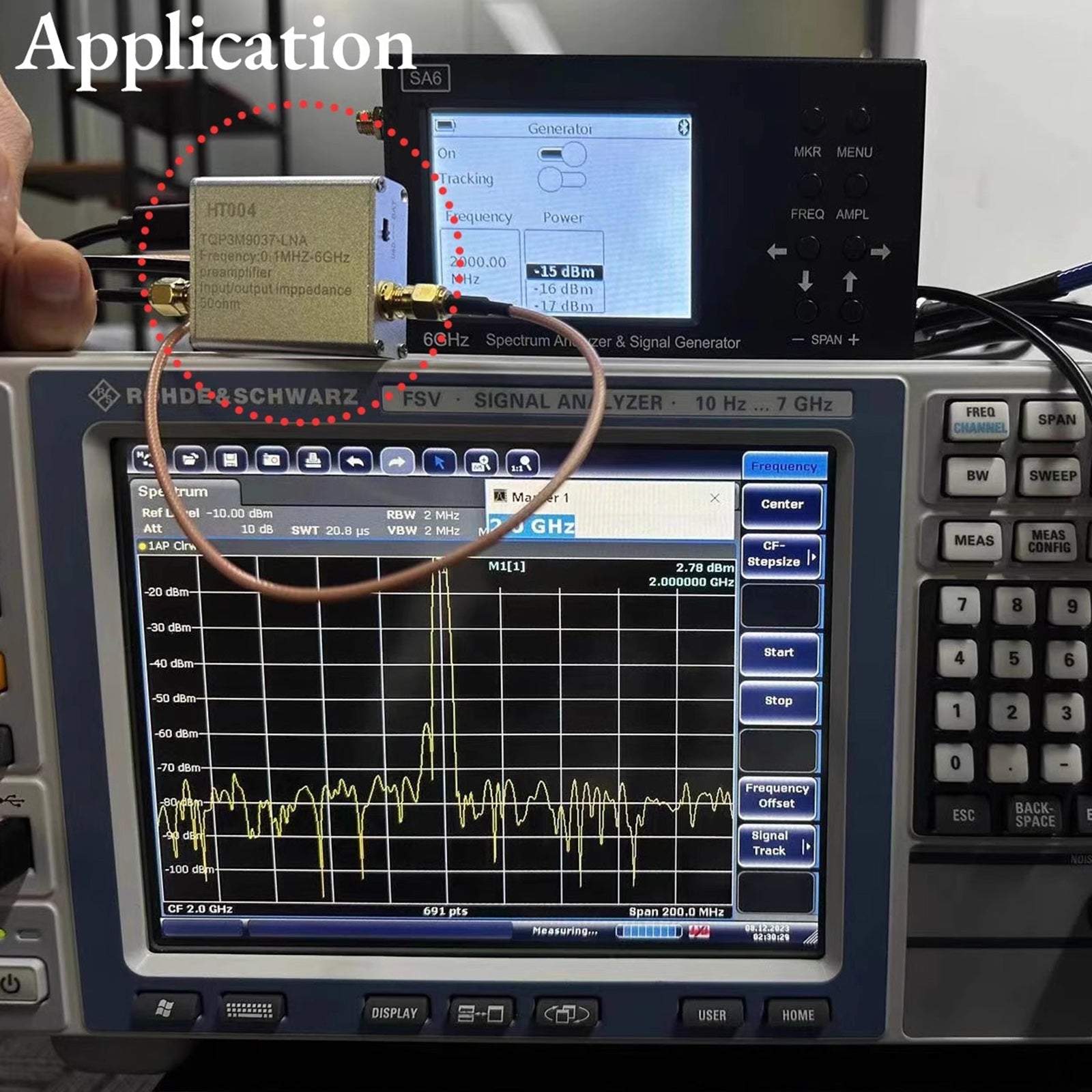 100K-6GHz HT004 Full Band Low Noise Amplifier 20dB High Gain Power Preamplifier