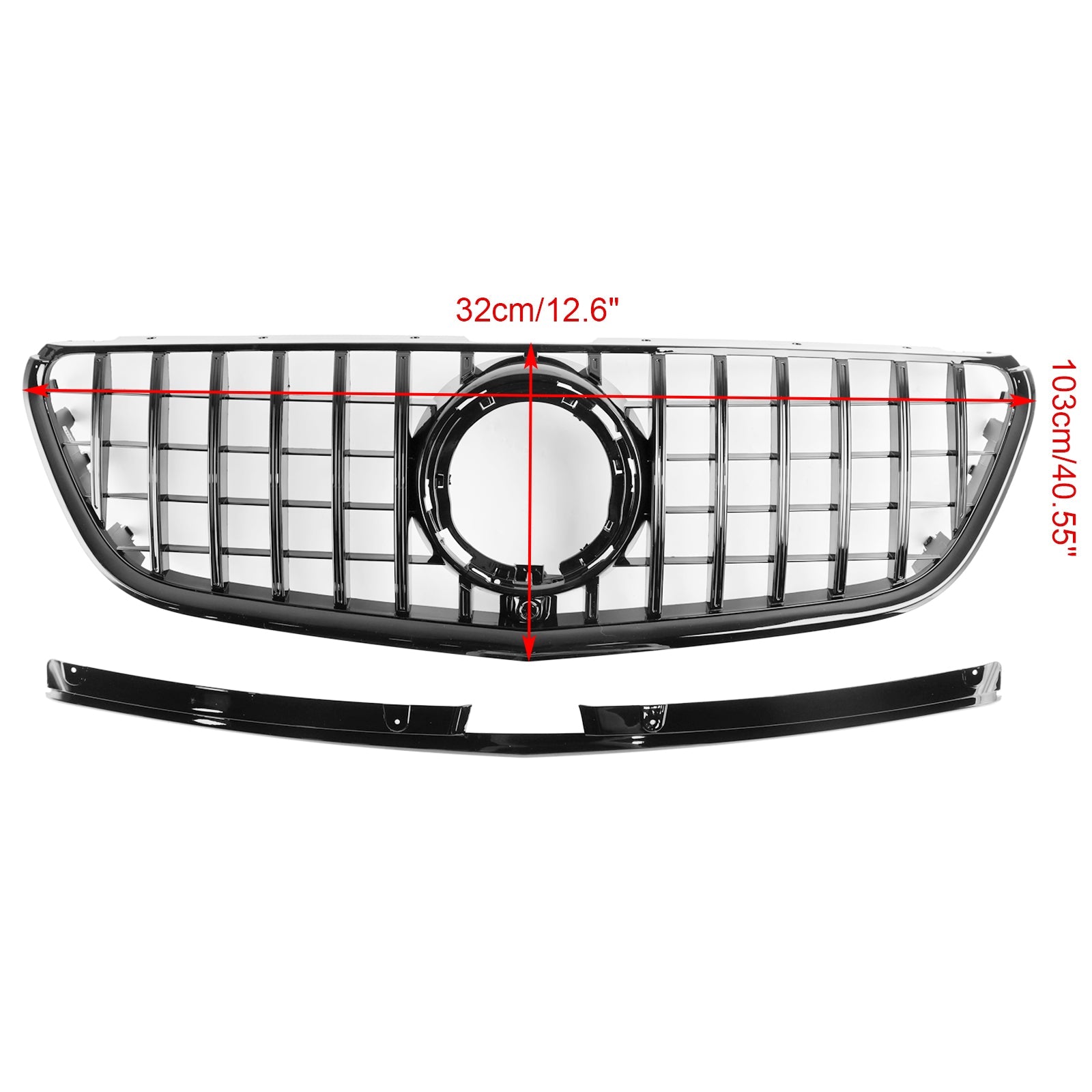 Black Front Grille Grill Fit Mercedes benz vito W447 2020-2023 Facelift