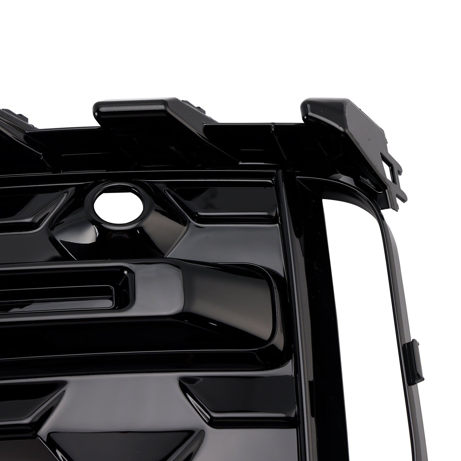 2023+ Audi A6 C8PA S-Line S6 2PCS Front Bumper Fog Light Grille Trim Black