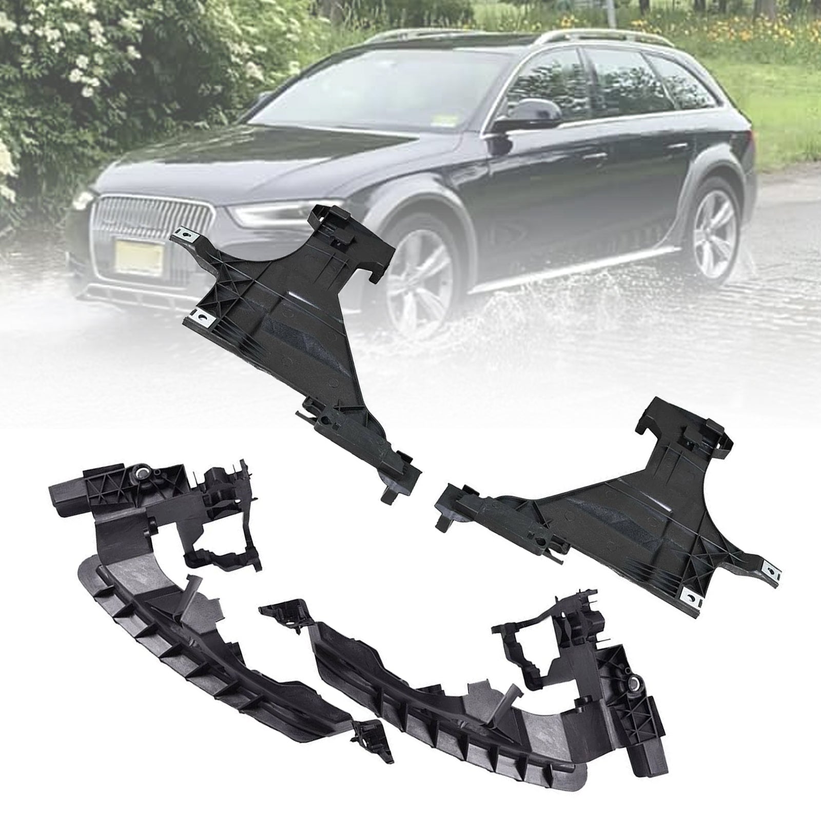 2013-2016 Audi A4 Facelift 4PCS Front Headlight Mount Support Plate Bracket