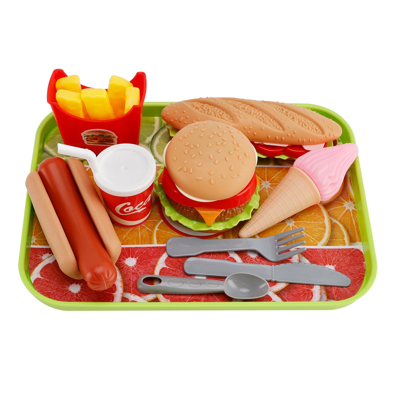 Hamburger Ice Cream Play Food Pretend Toys Kitchen Set Children Toy Set For Kid