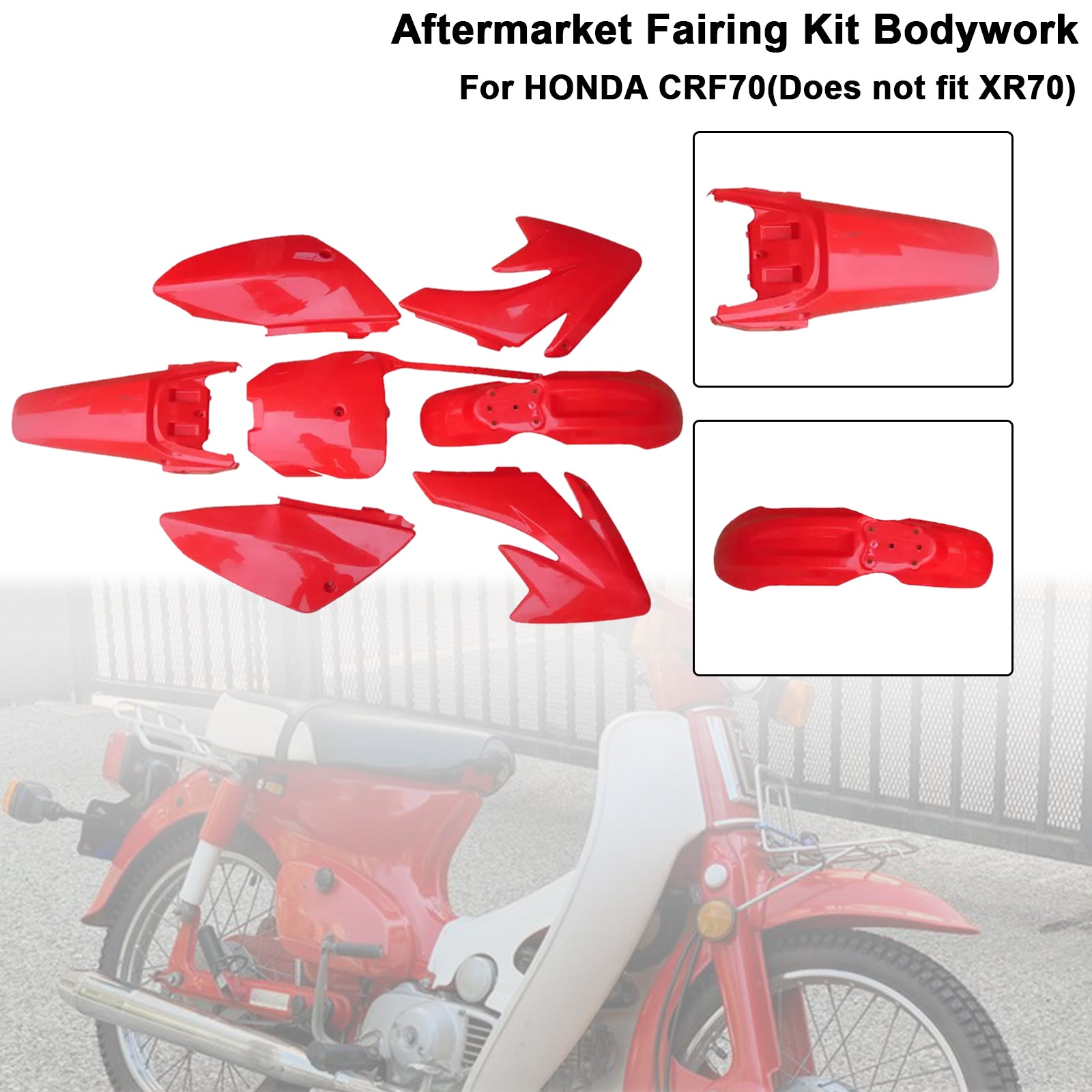 HONDA CRF70 DIRT BIKE Body Plastic Kit Fender Fairing