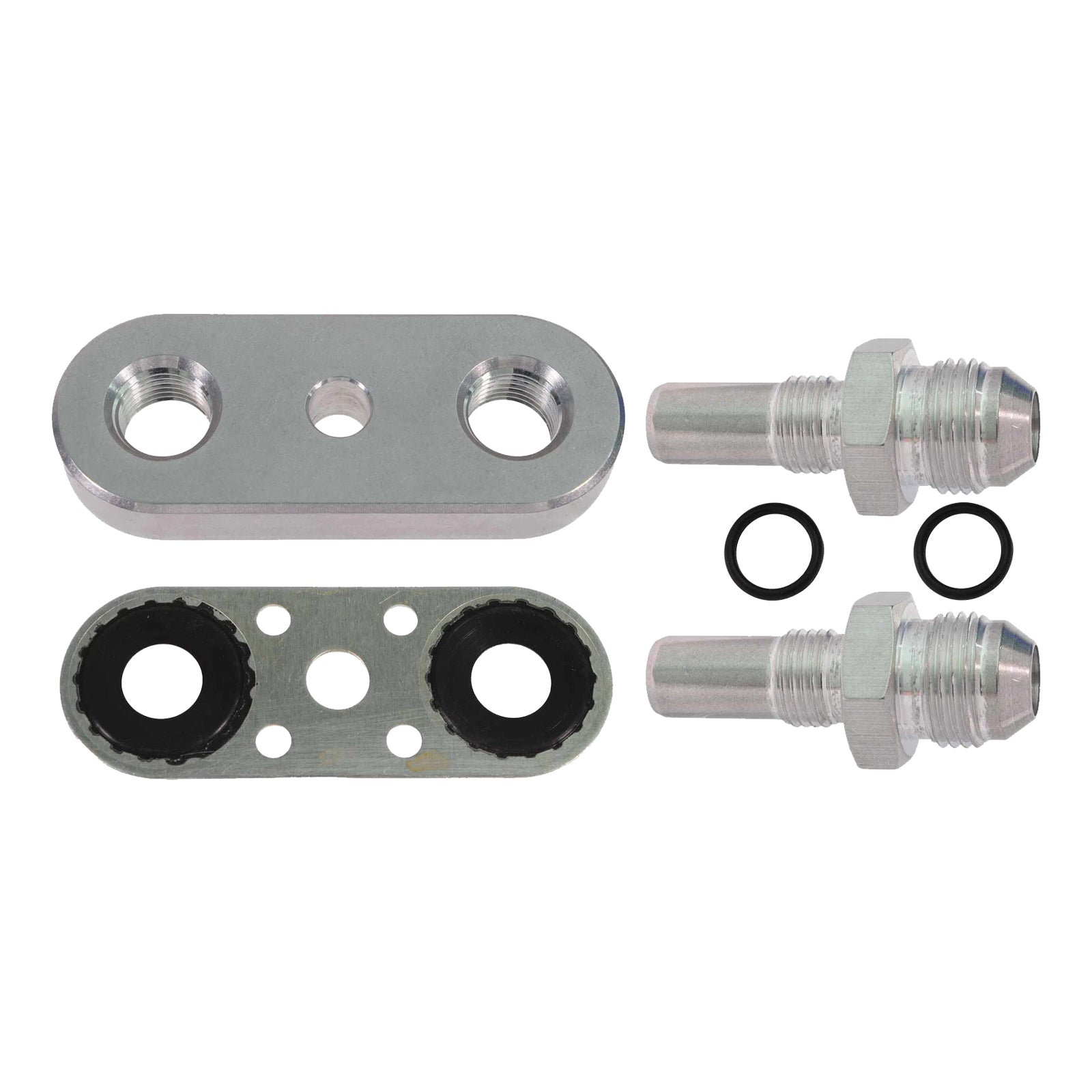 6L80E 6L90E 8L90E Transmission Cooler Line Adapter Plate with 8AN Fittings Seal