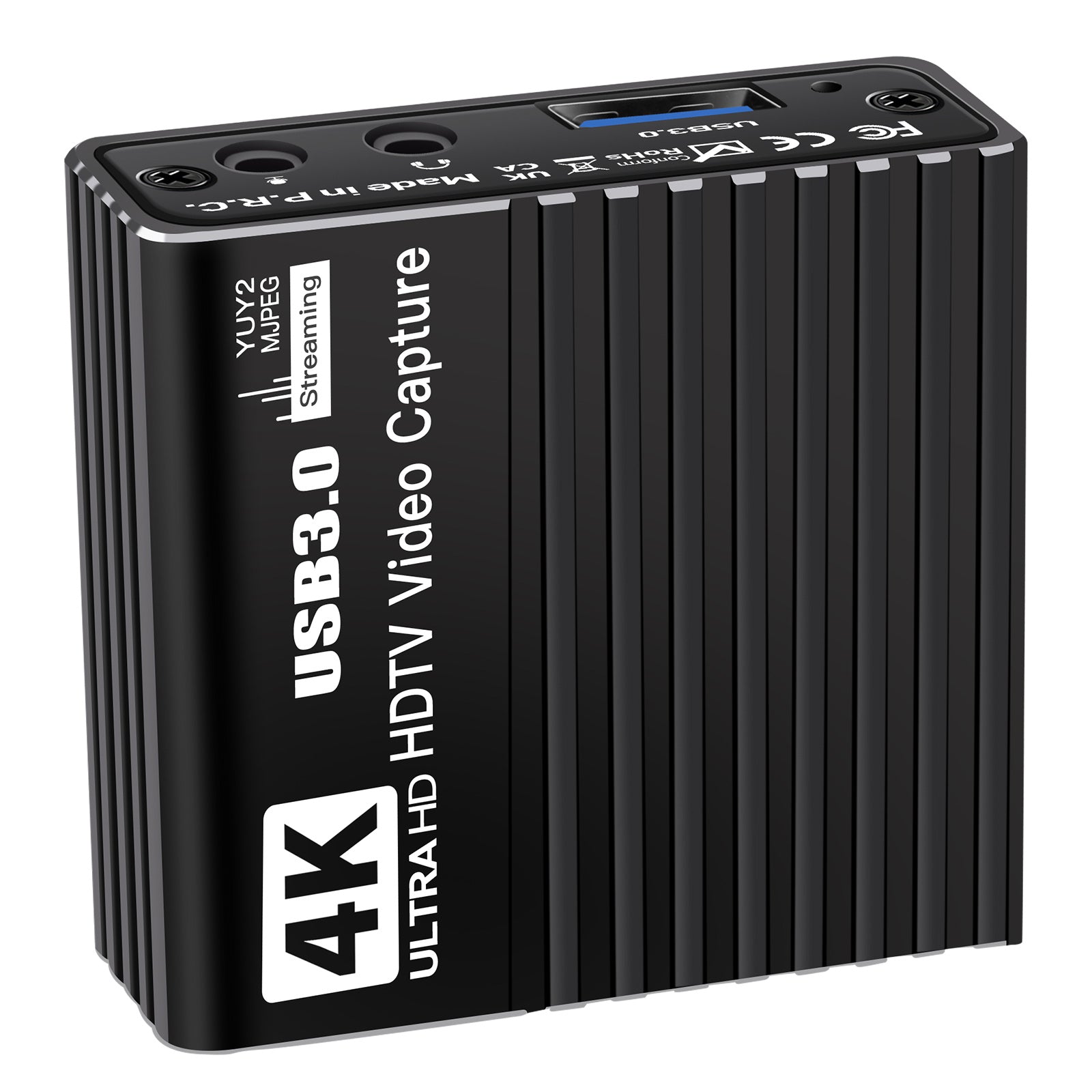 USB 3.0 Video Capture Card HDMI 4K Recording Box Game Live Broadcast Microphone